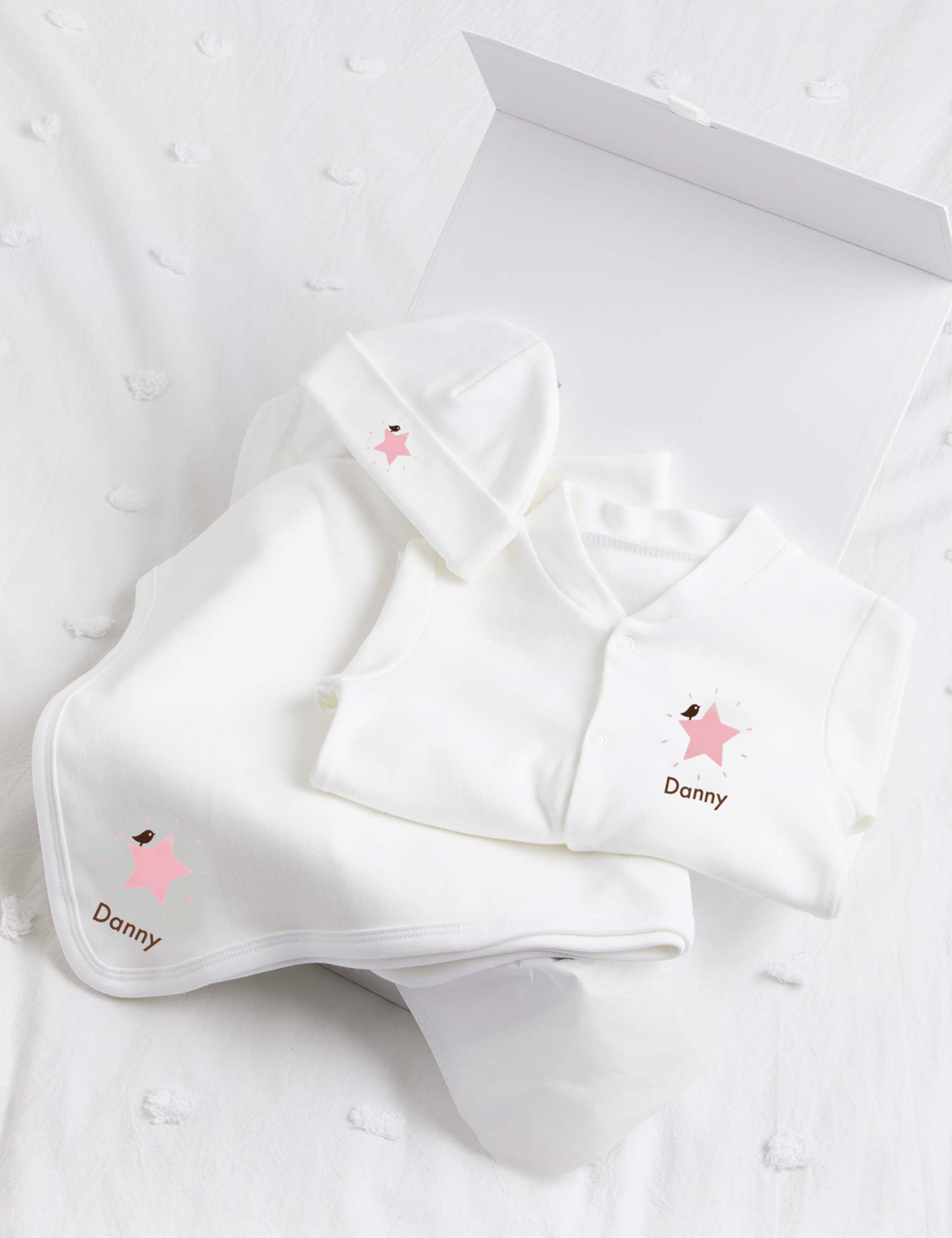Personalised Pink Star Starter Set (0-1 Yrs)