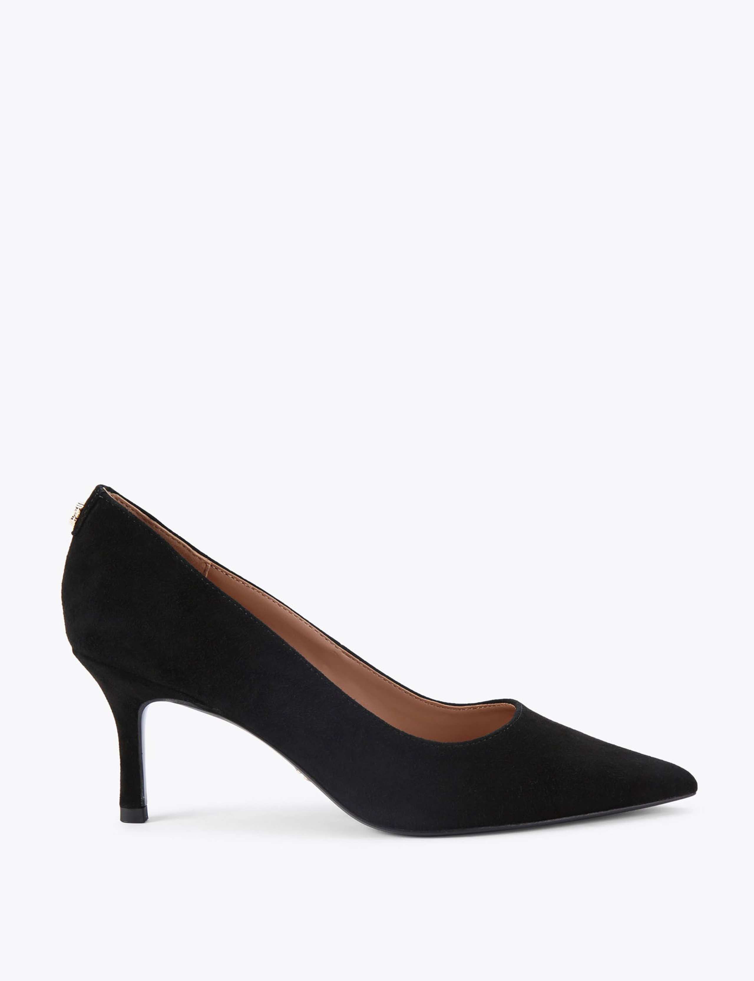 Suede Pointed Court Shoes