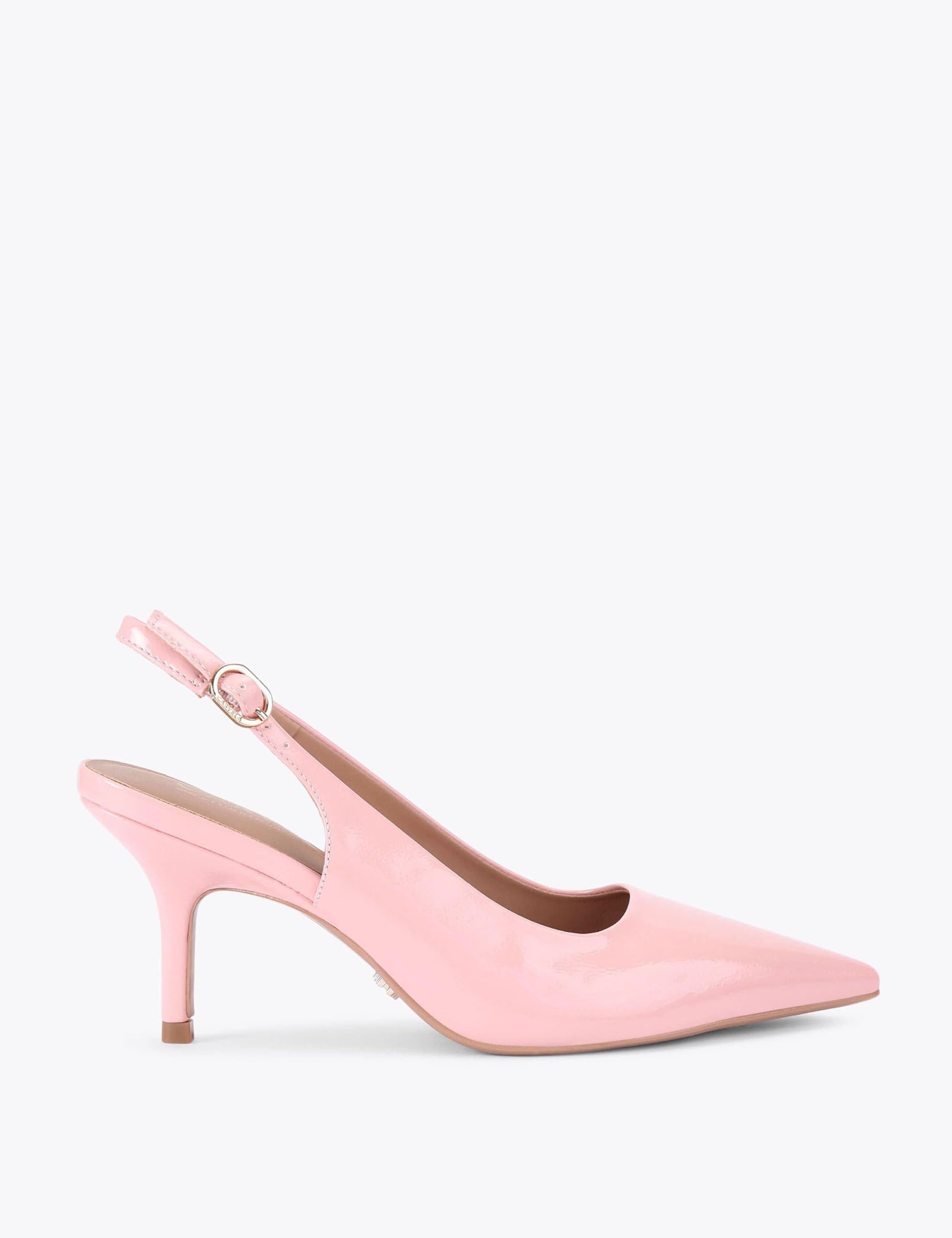 Patent Stiletto Heel Pointed Slingback Shoes