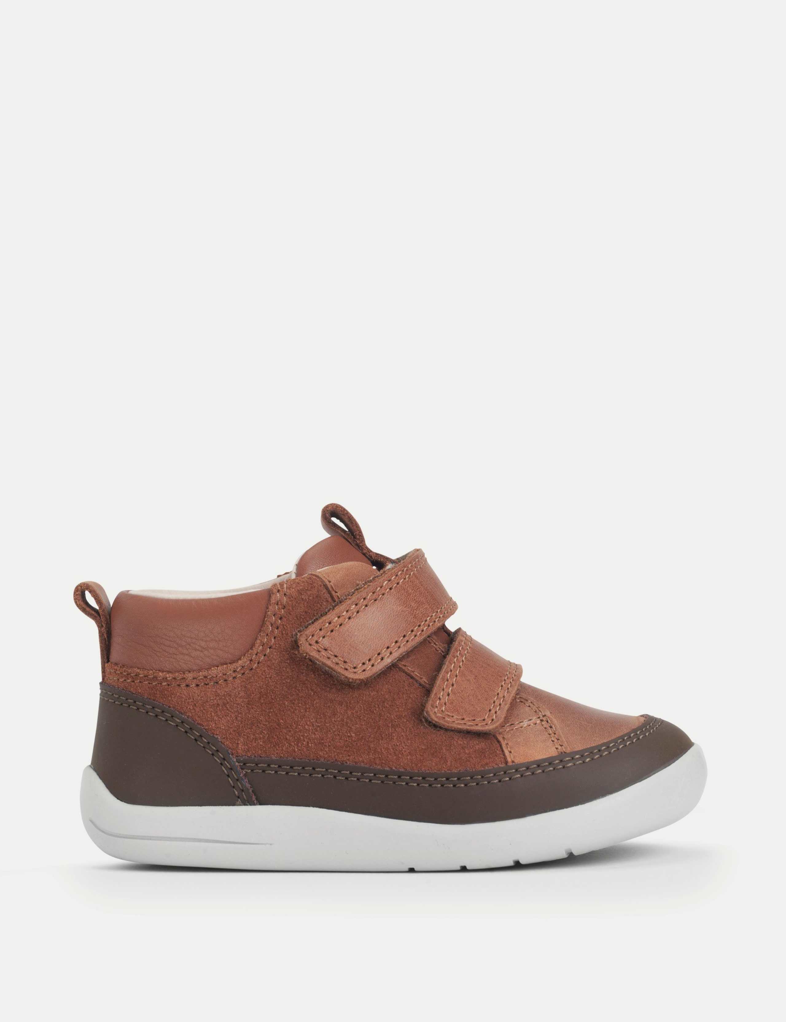Kids' Leather Riptape Trainers (4 Small-8 Small)