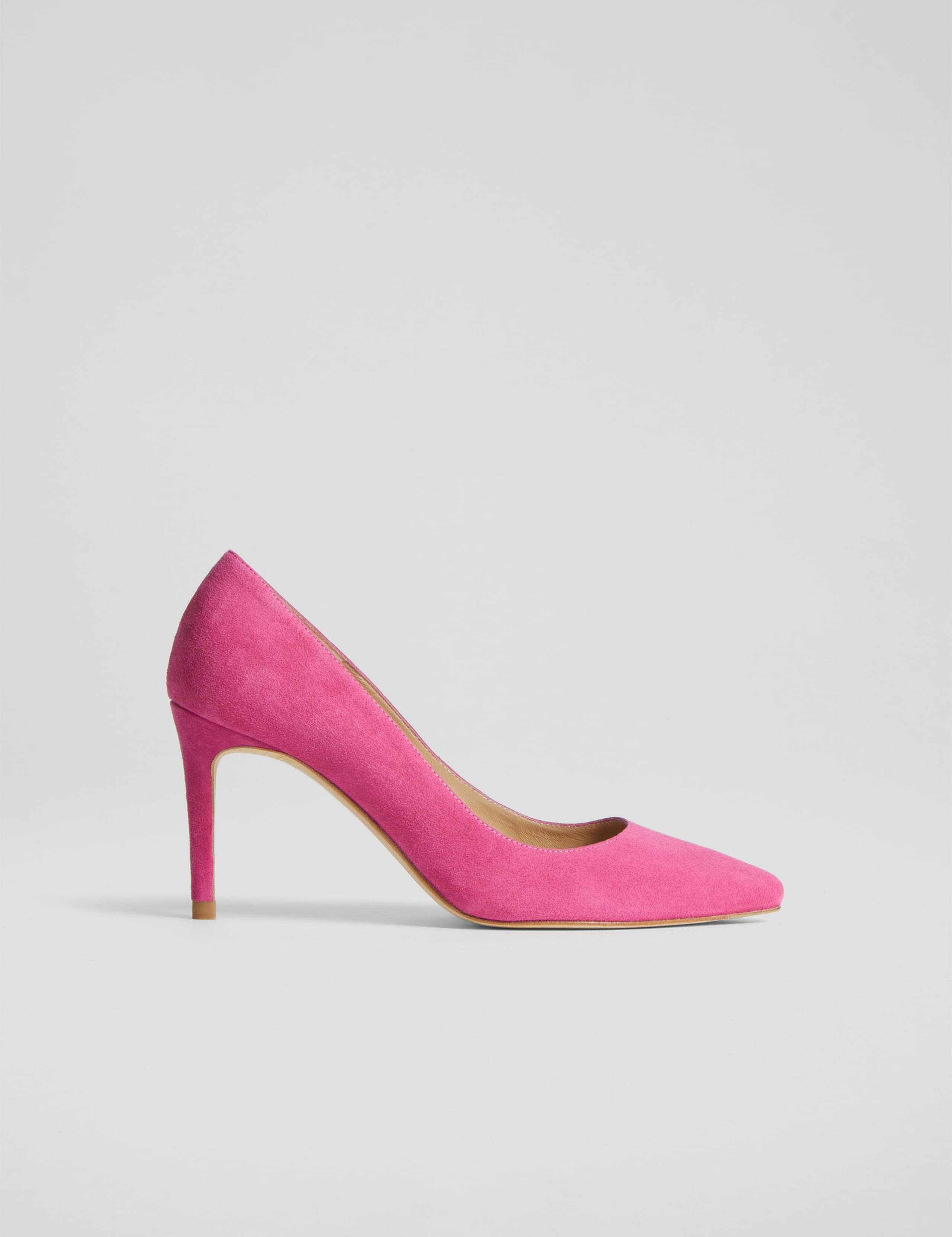 Suede Stiletto Heel Pointed Court Shoes