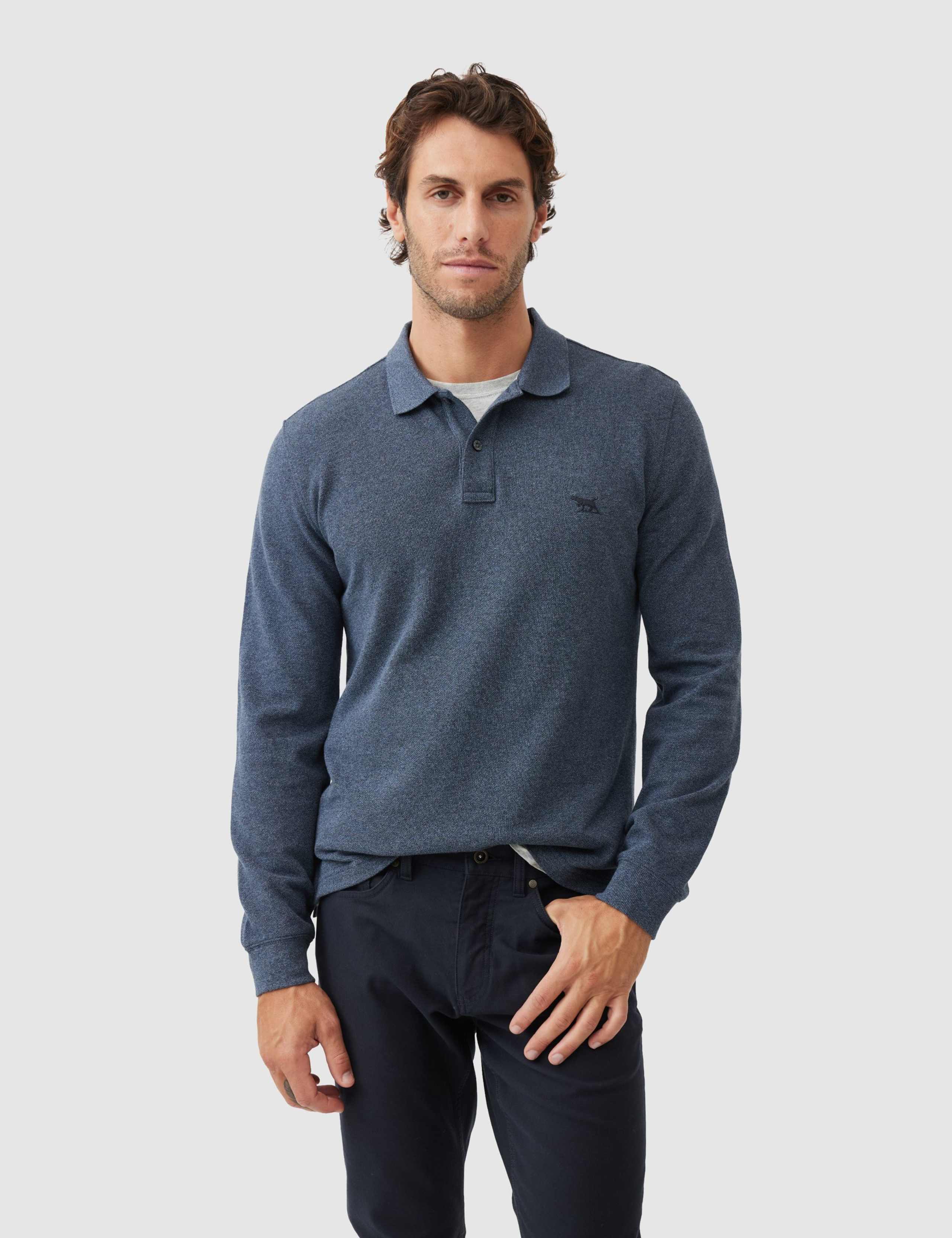 Gunn Pure Cotton Long Sleeve Polo Shirt