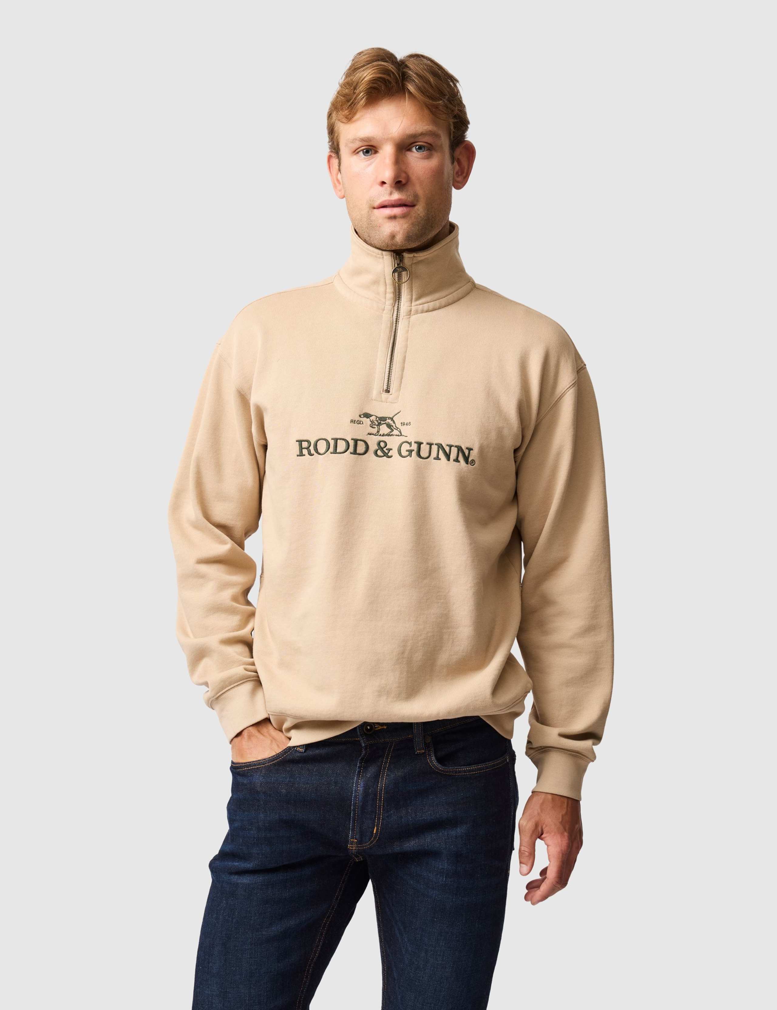 Milford Sound Pure Cotton Half Zip Sweatshirt