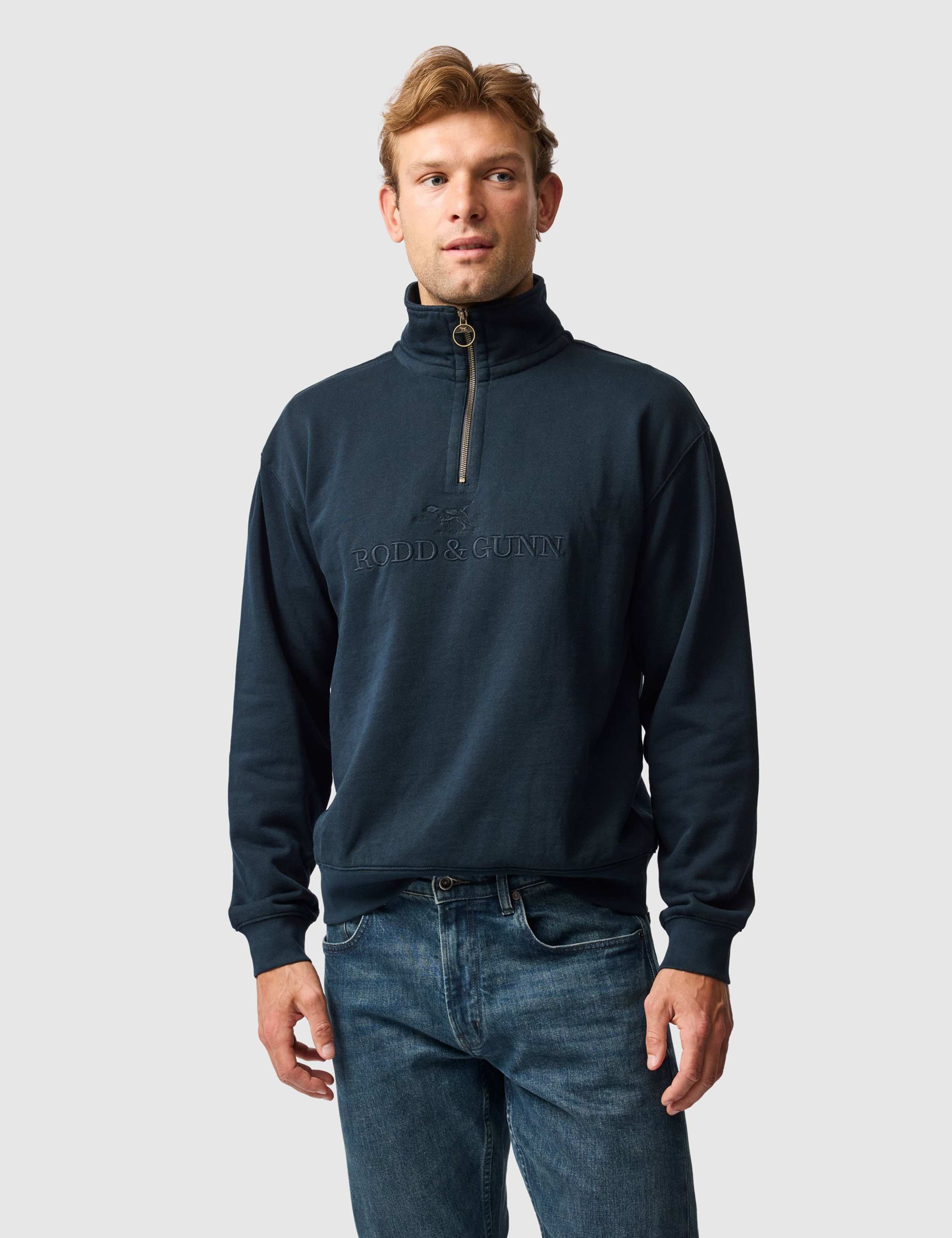 Milford Sound Pure Cotton Half Zip Sweatshirt