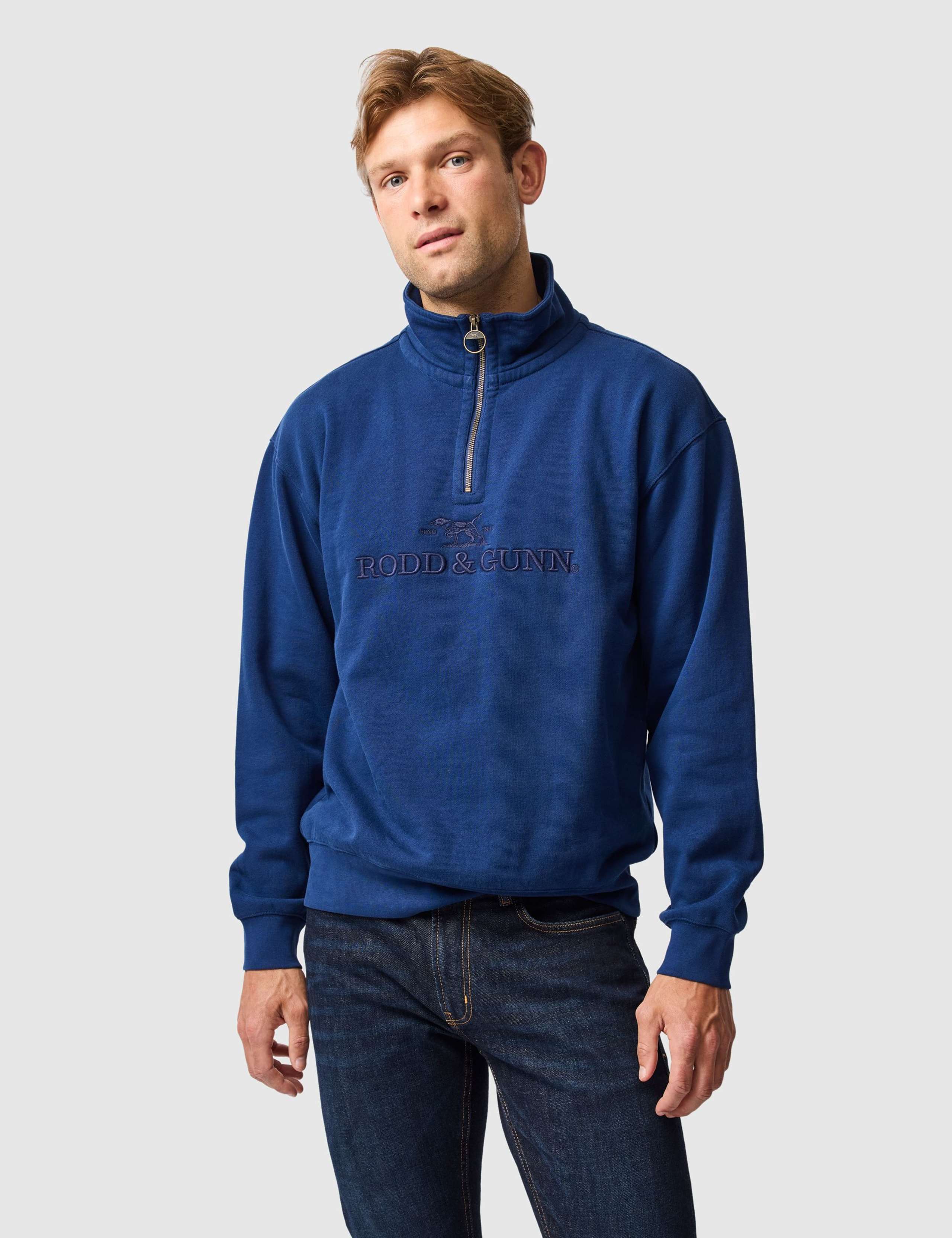 Milford Sound Pure Cotton Half Zip Sweatshirt