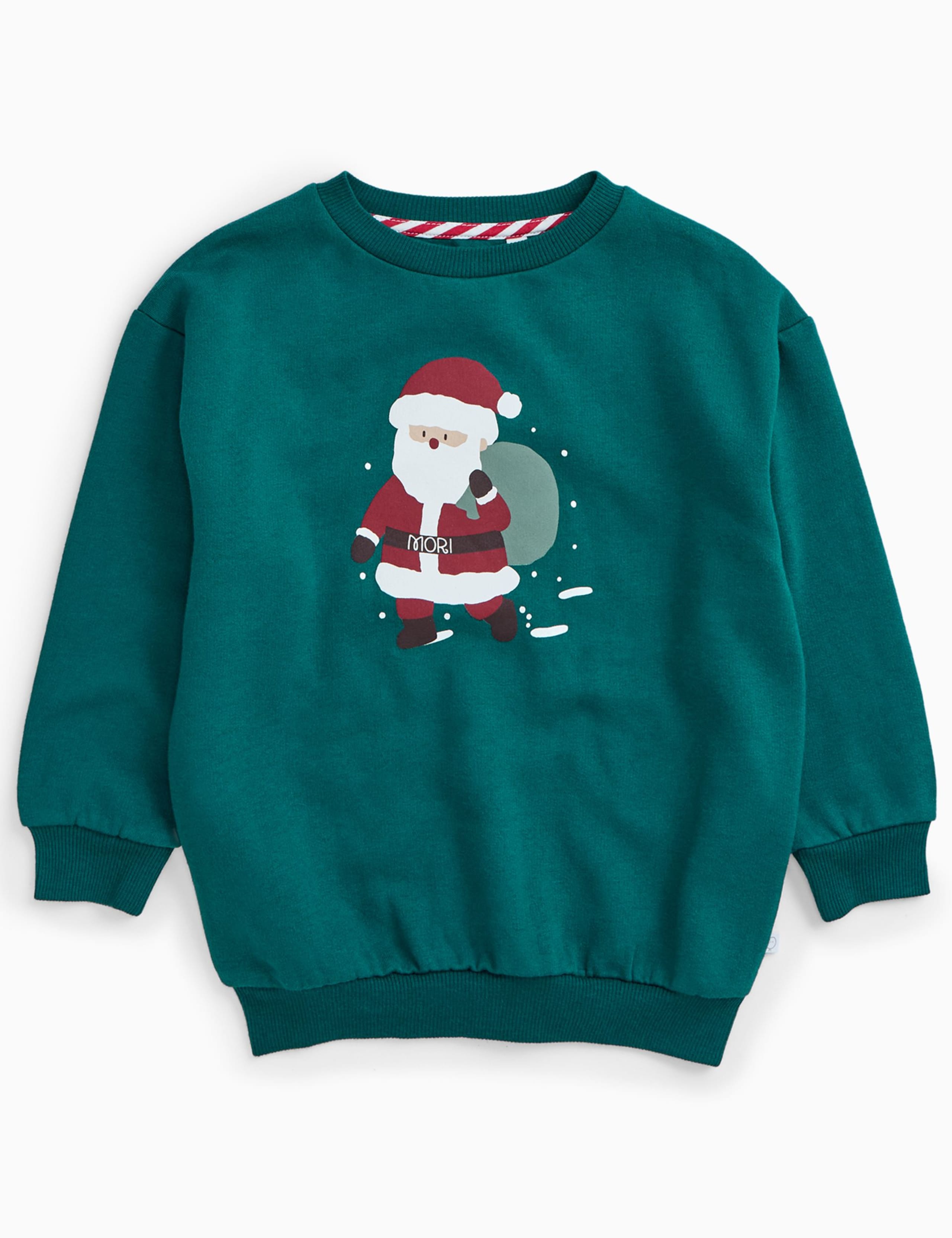 Cotton Blend Santa Christmas Sweatshirt (3 Months-6 Years)