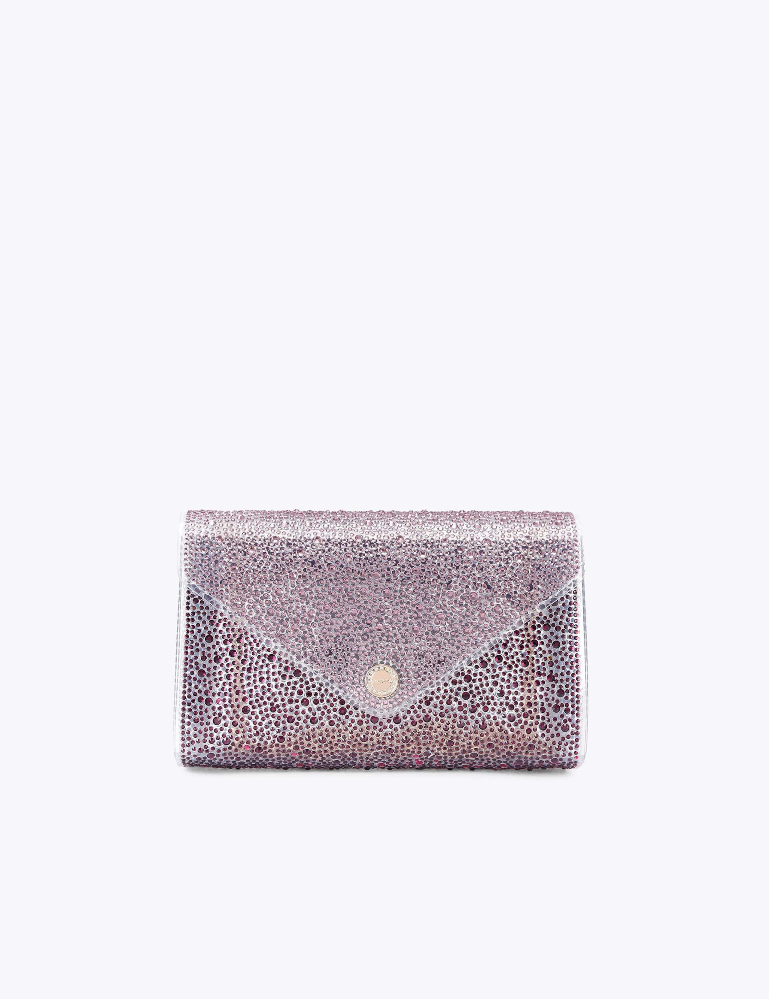 Embellished Chain Strap Clutch Bag
