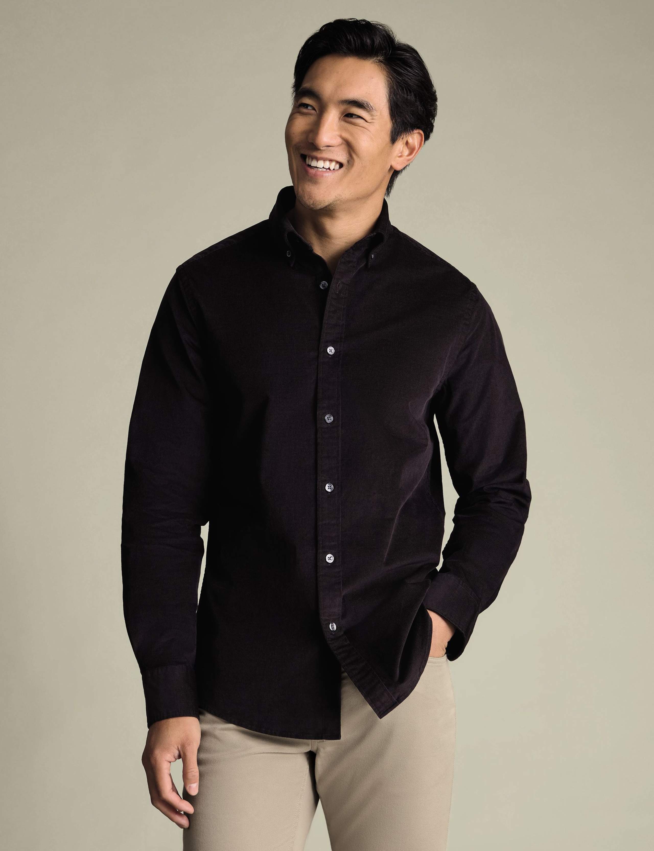 Slim Fit Corduroy Shirt