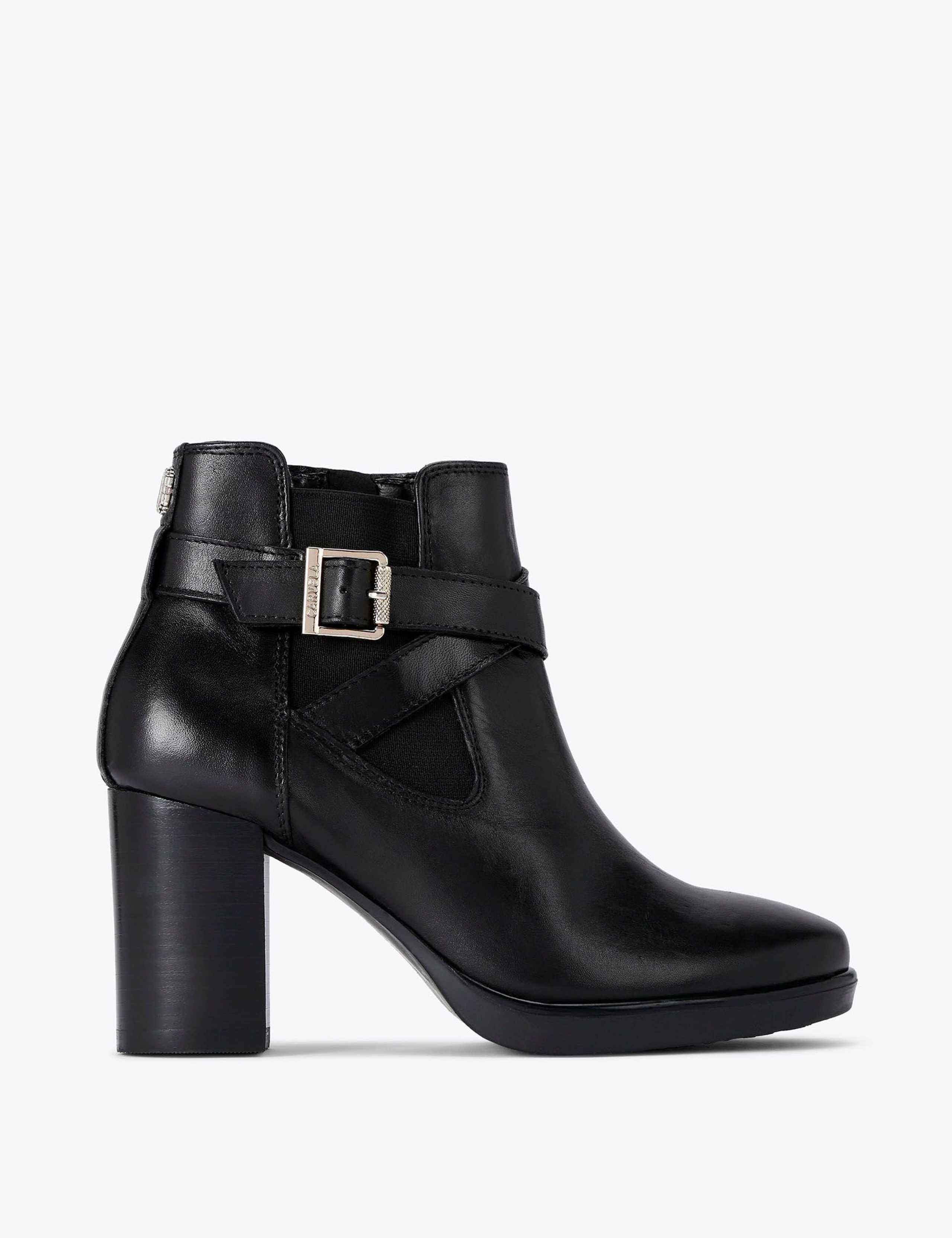 Wide Fit Leather Ankle Boots