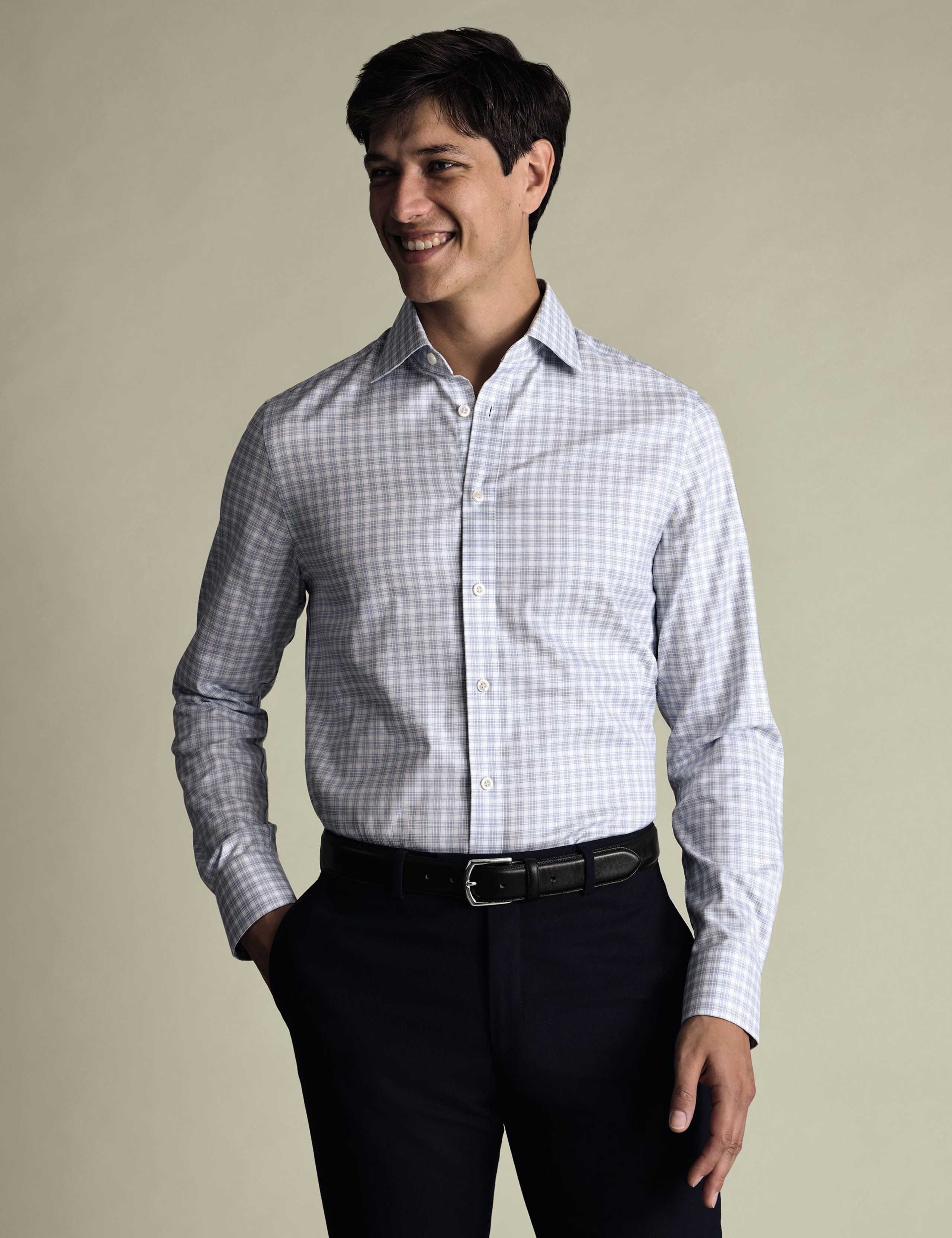 Slim Fit Pure Cotton Check Shirt