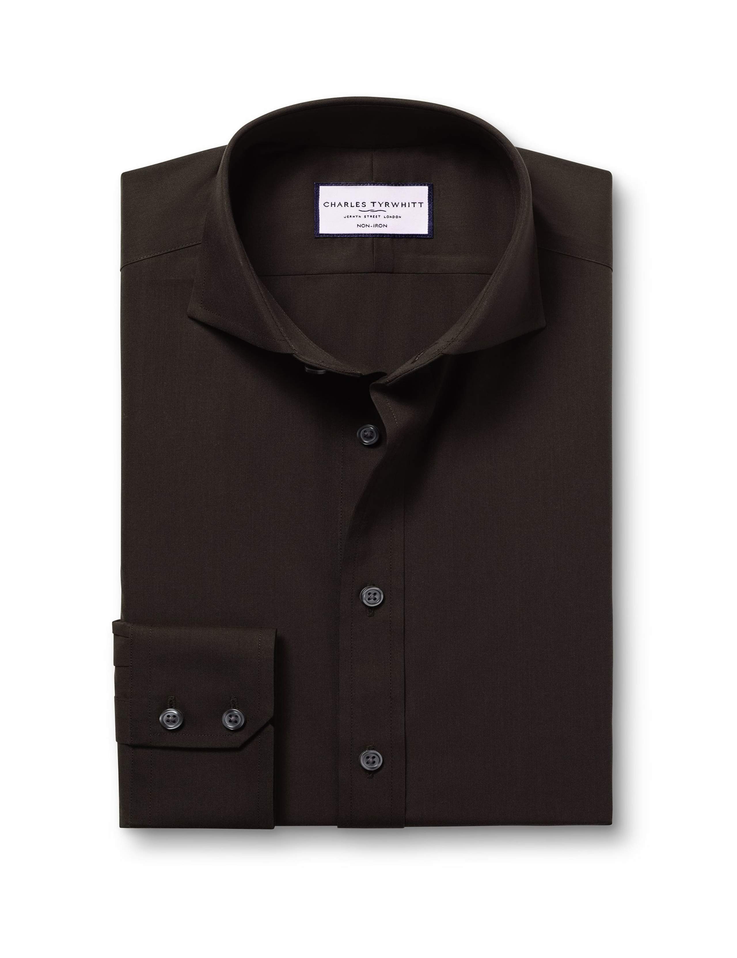 Slim Fit Non-Iron Pure Cotton Poplin Stretch Shirt