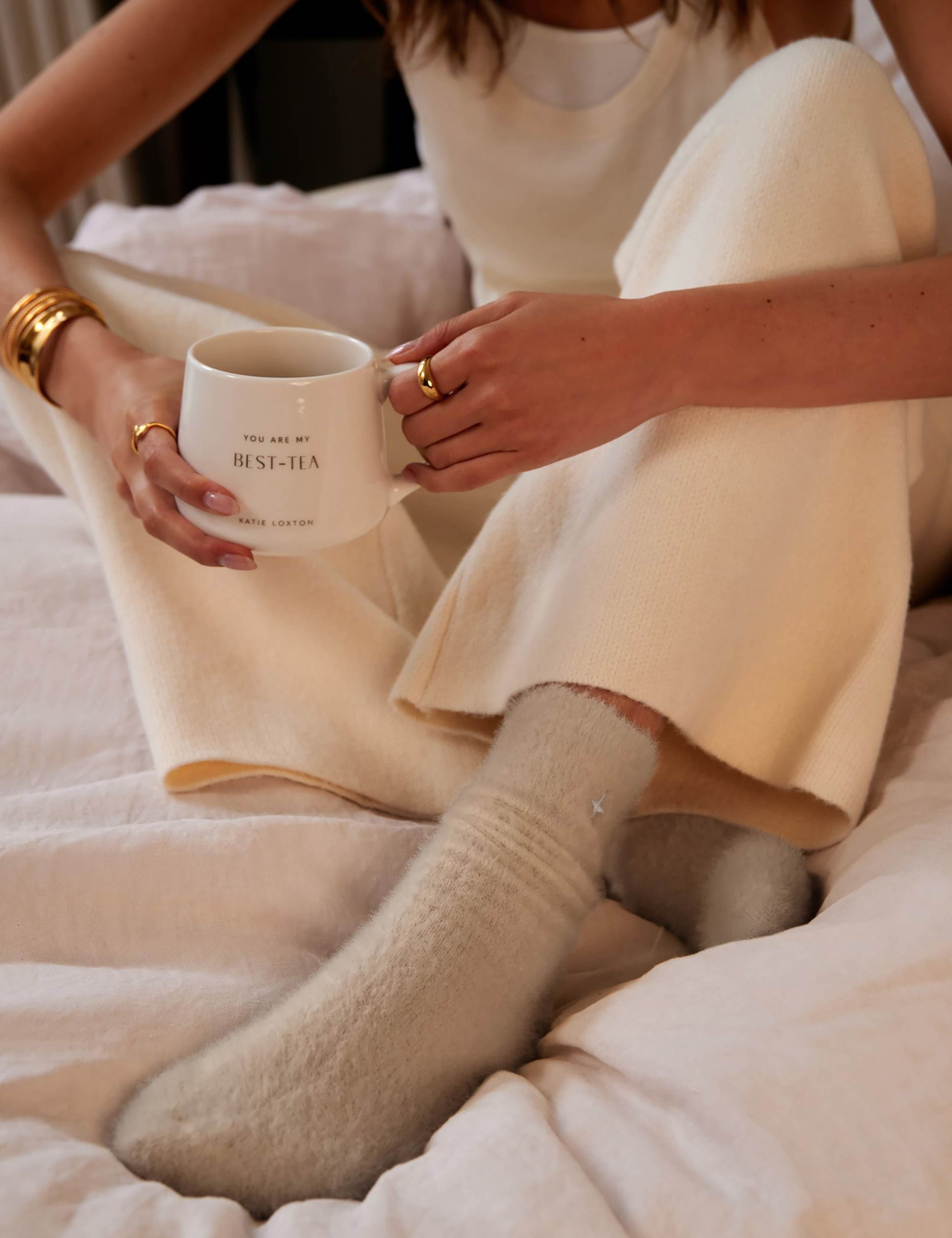 Star Embroidered Fluffy Socks Gift Box