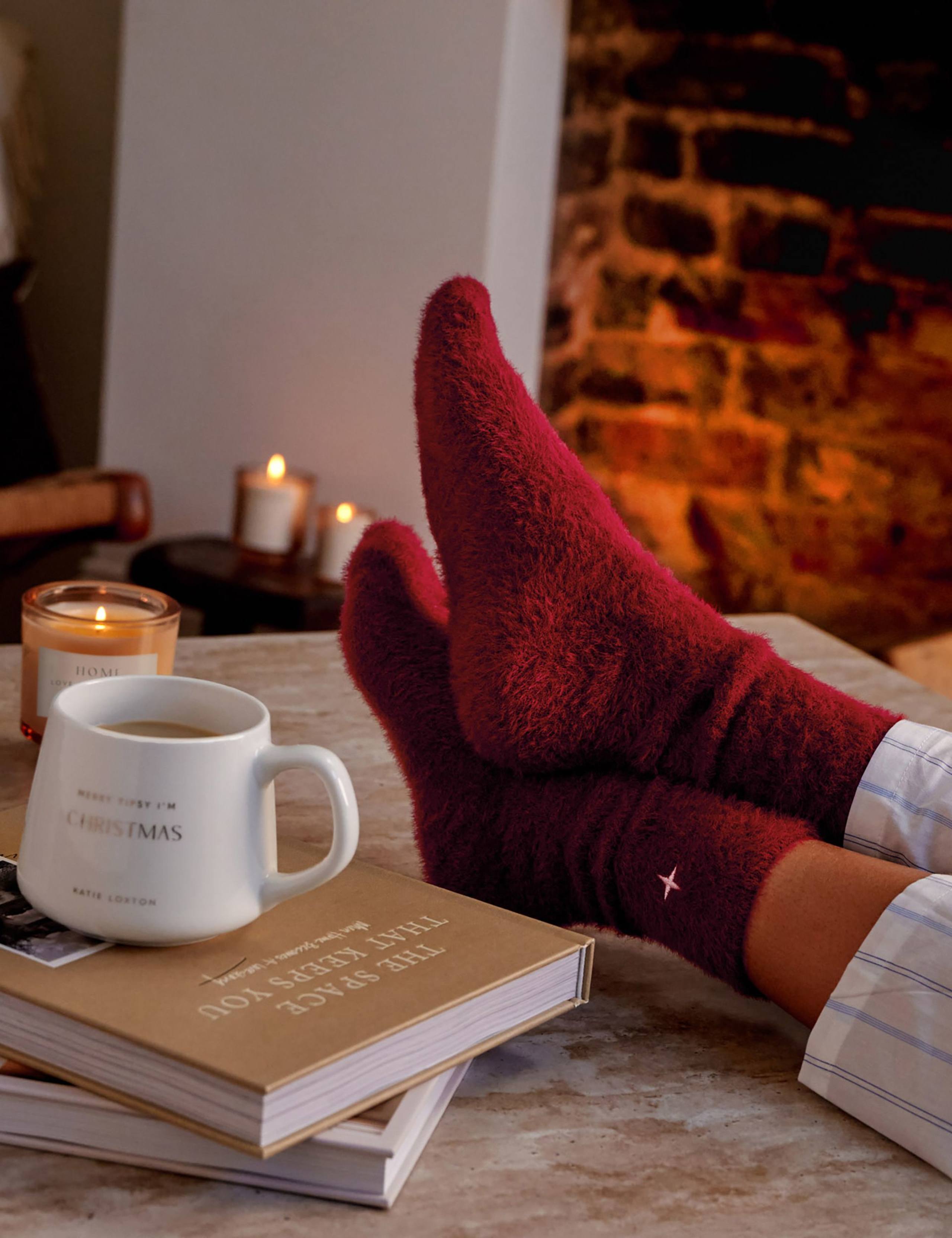Star Embroidered Fluffy Socks Gift Box
