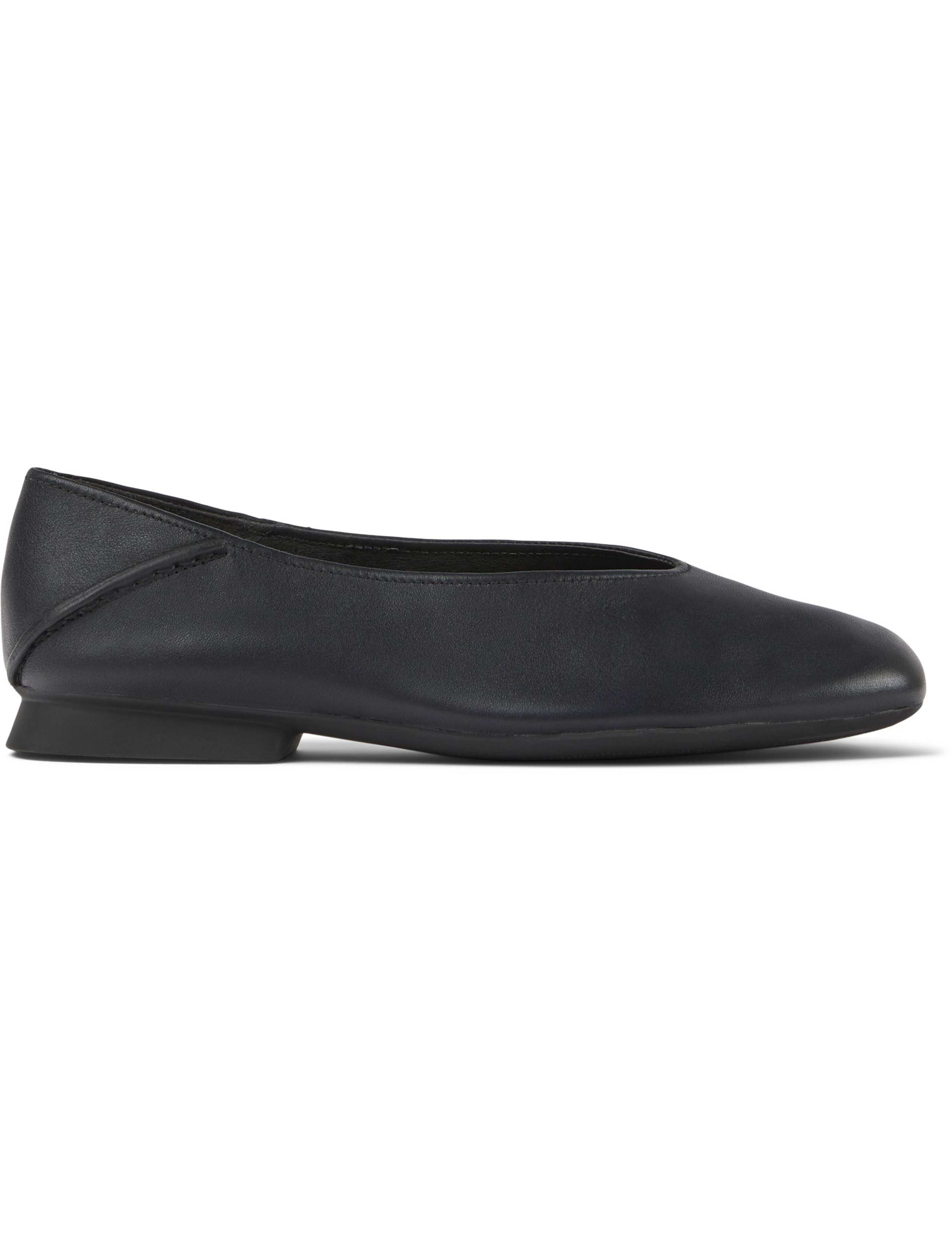 Leather Flat Square Toe Ballet Pumps