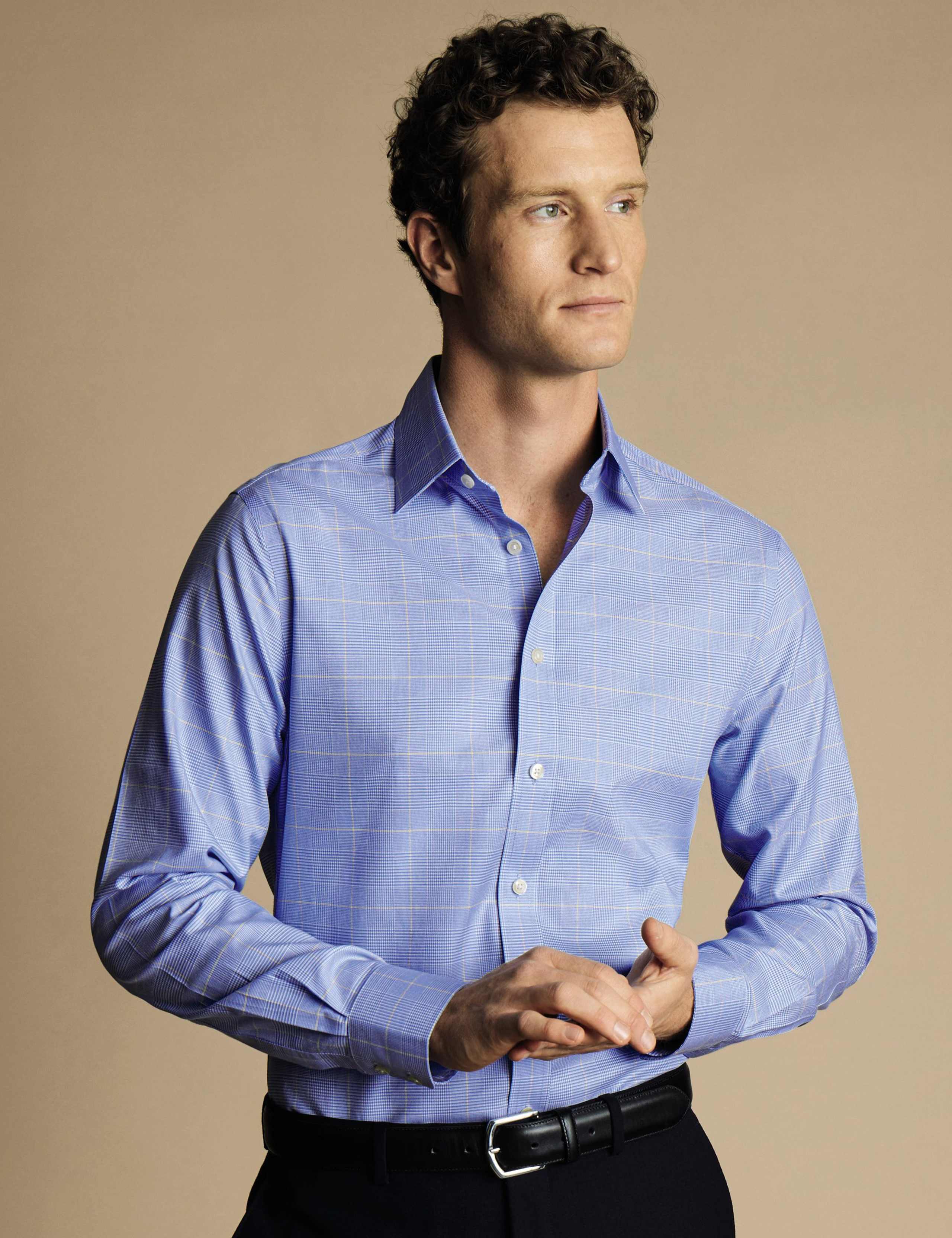Slim Fit Non Iron Pure Cotton Check Shirt