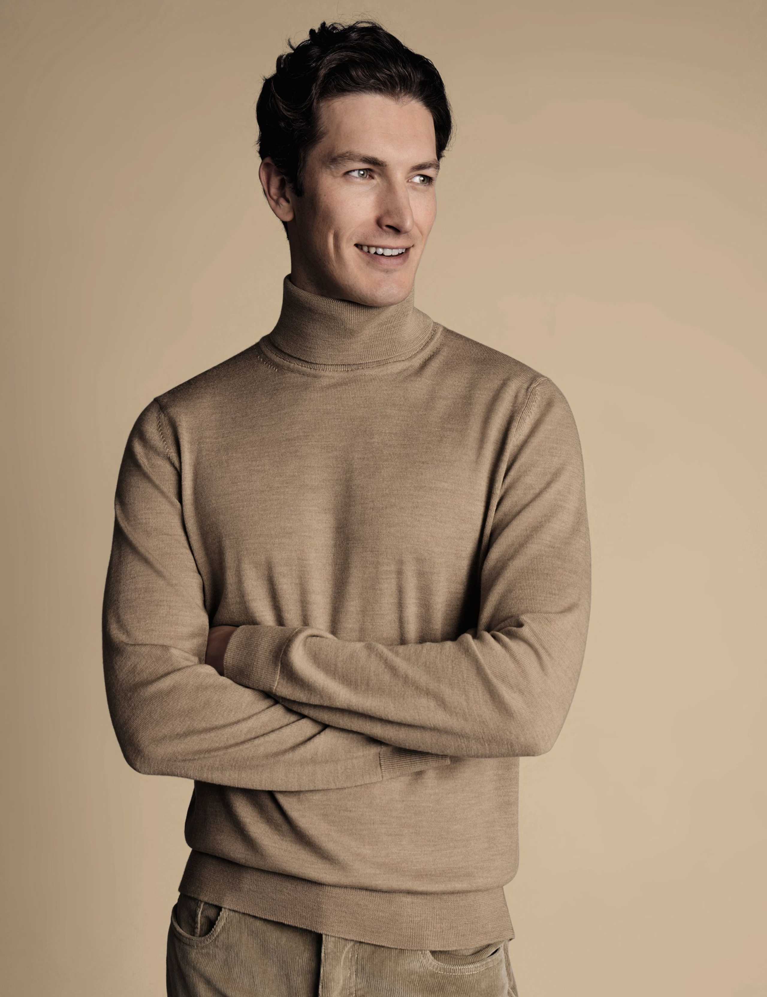 Pure Merino Wool Roll Neck Jumper