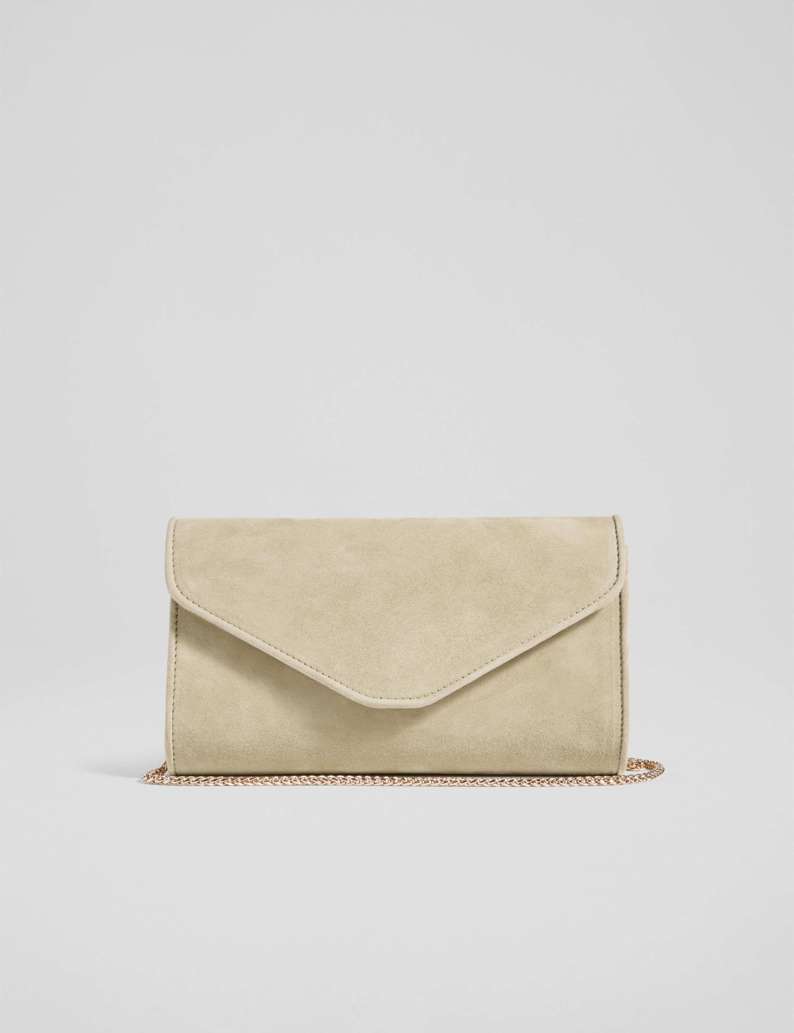 Suede Clutch Bag