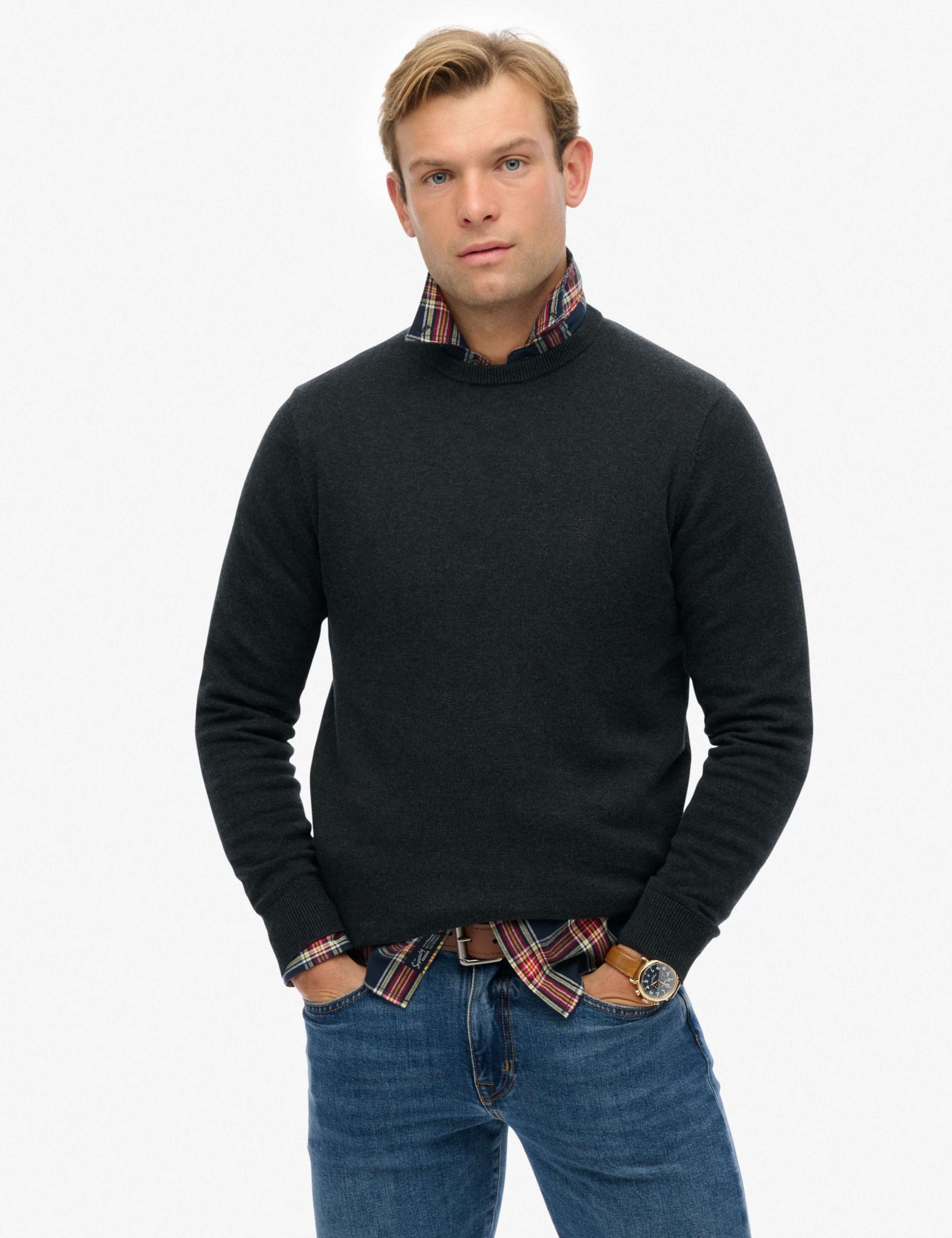 Pure Cotton Crew Neck Jumper