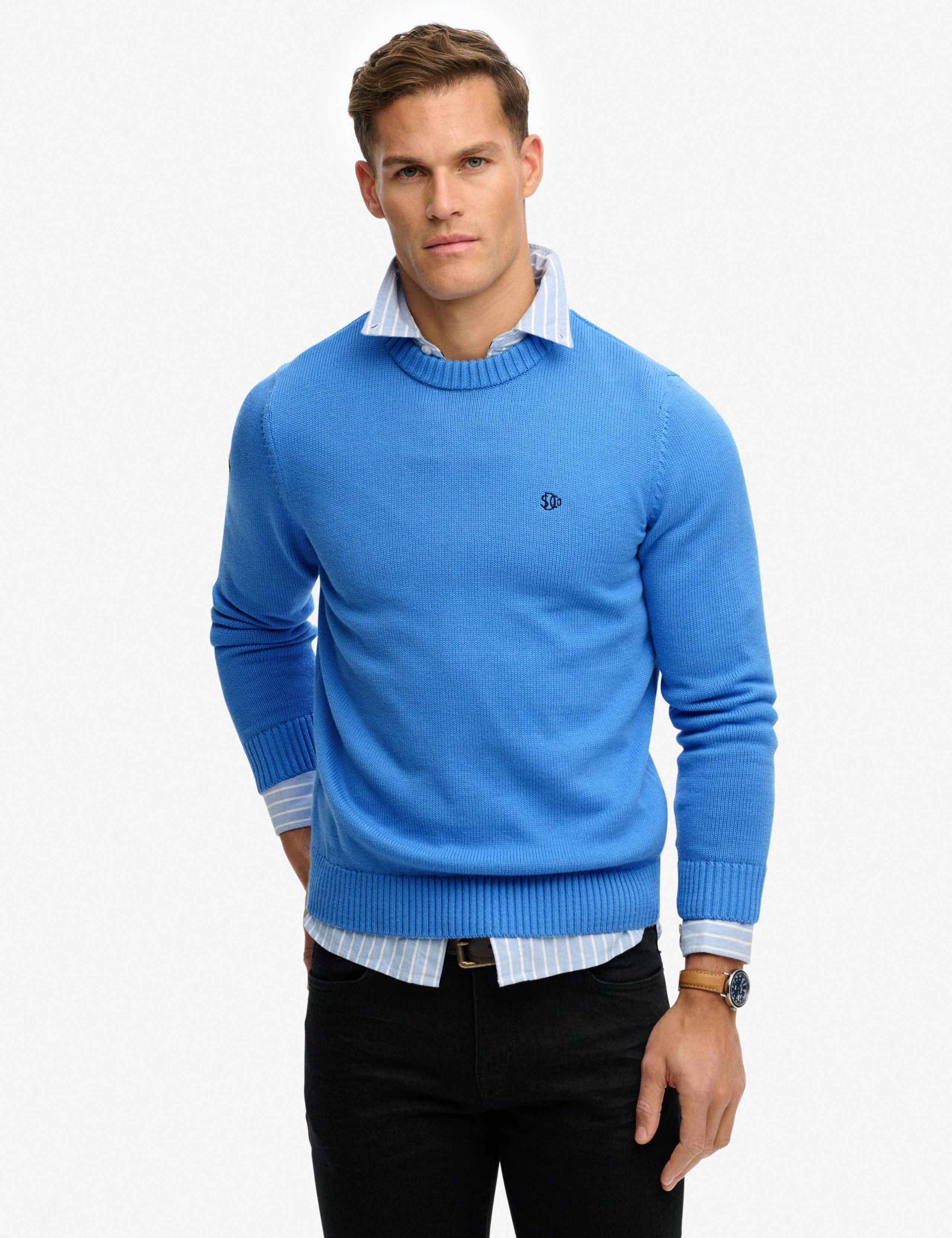 Pure Cotton Crew Neck Jumper