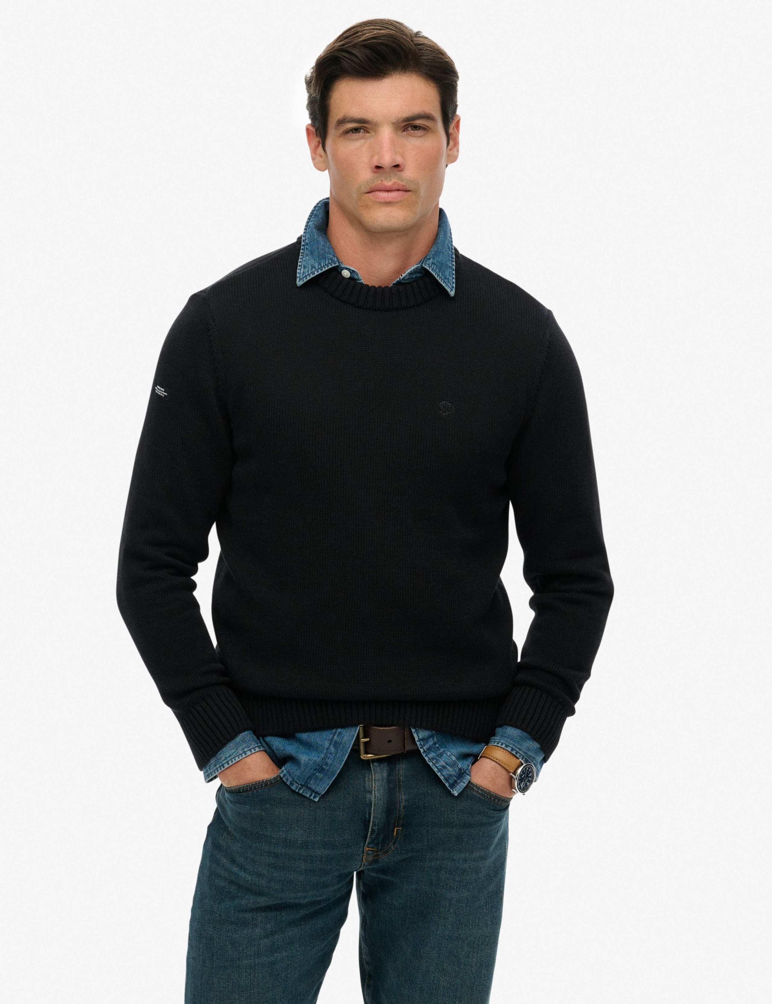 Pure Cotton Crew Neck Jumper
