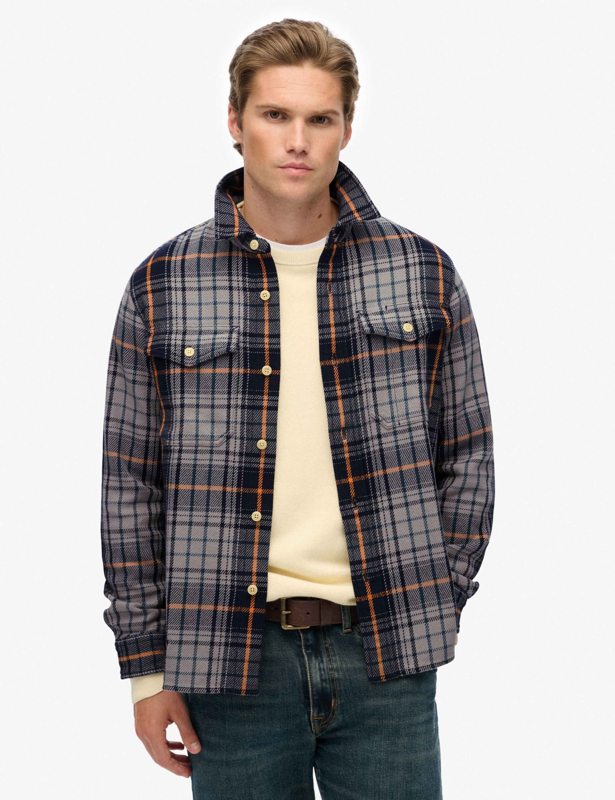 Relaxed Fit Pure Cotton Checked Flannel Shirt