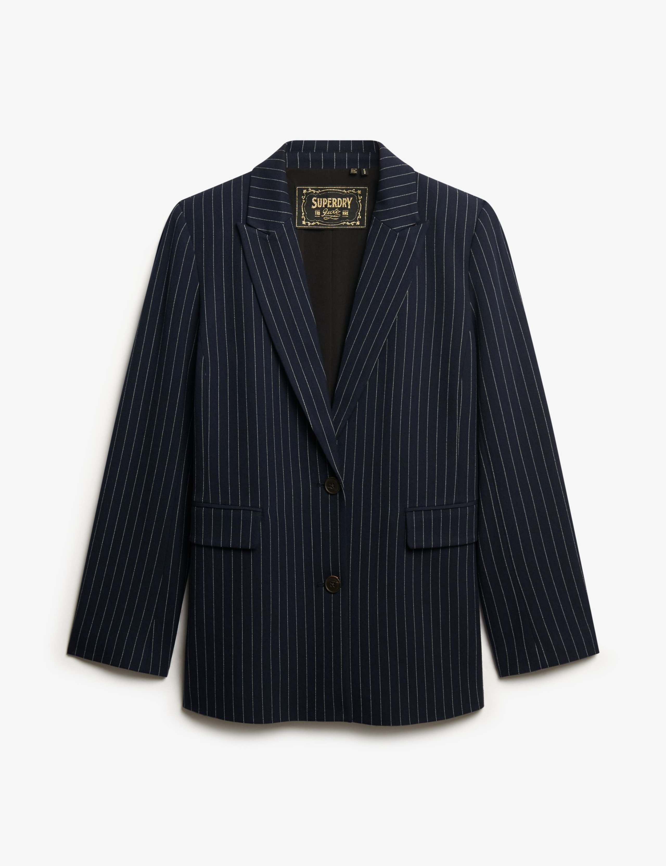 Pinstripe Slim Single Breasted Blazer