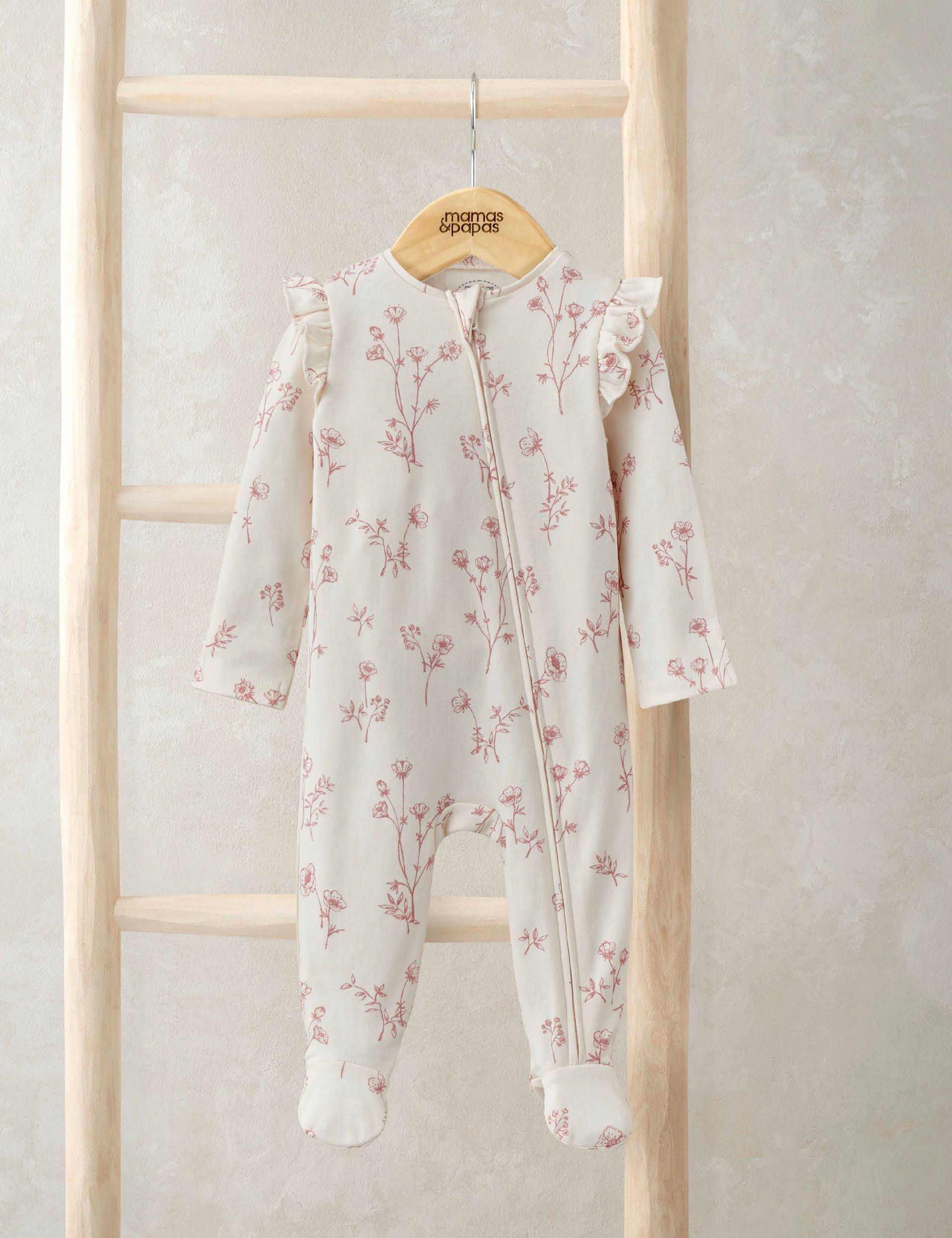 Pure Cotton Floral All in One (0-12 Mths)