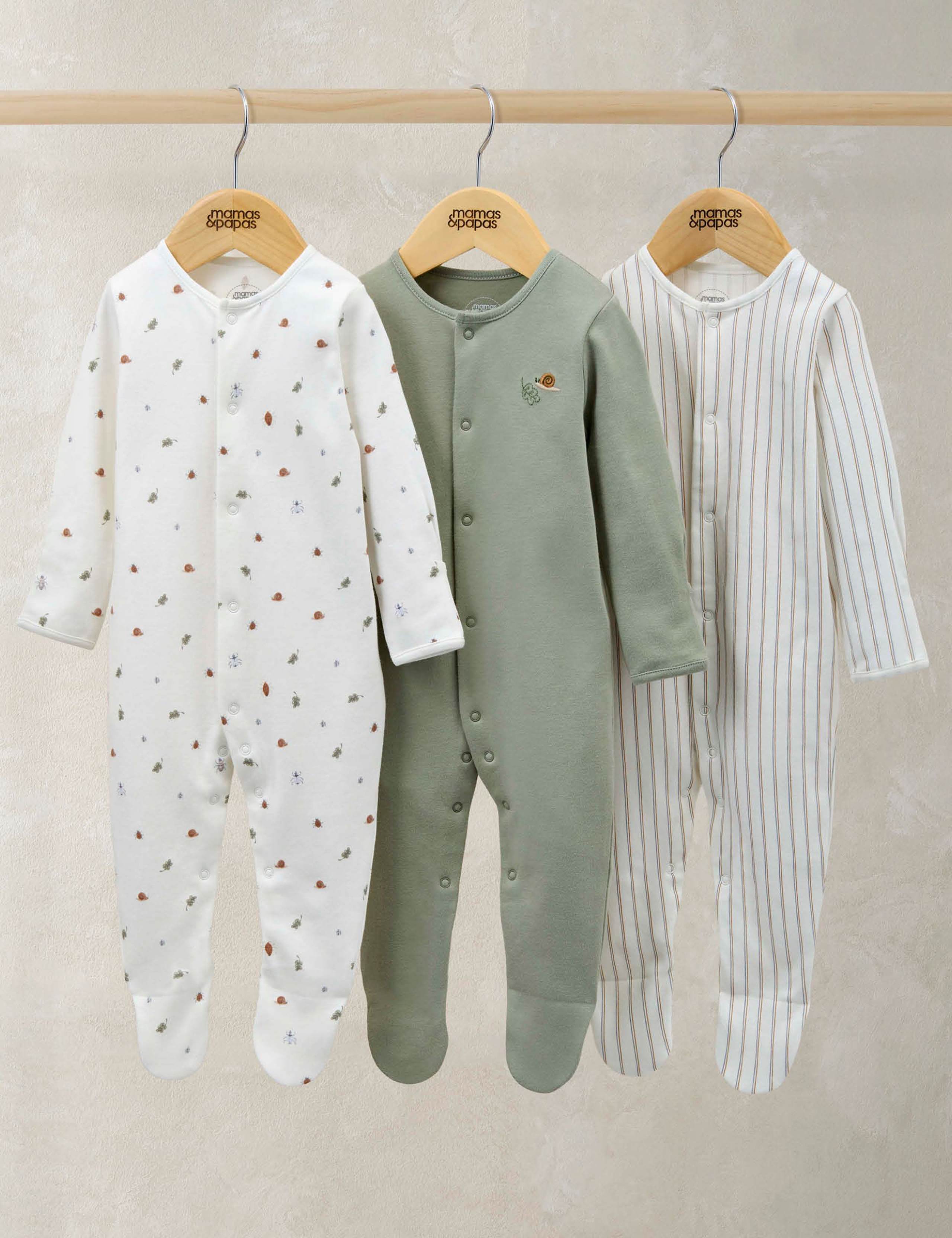 Pure Cotton Outdoor Print Sleepsuits (0-24 Mths)