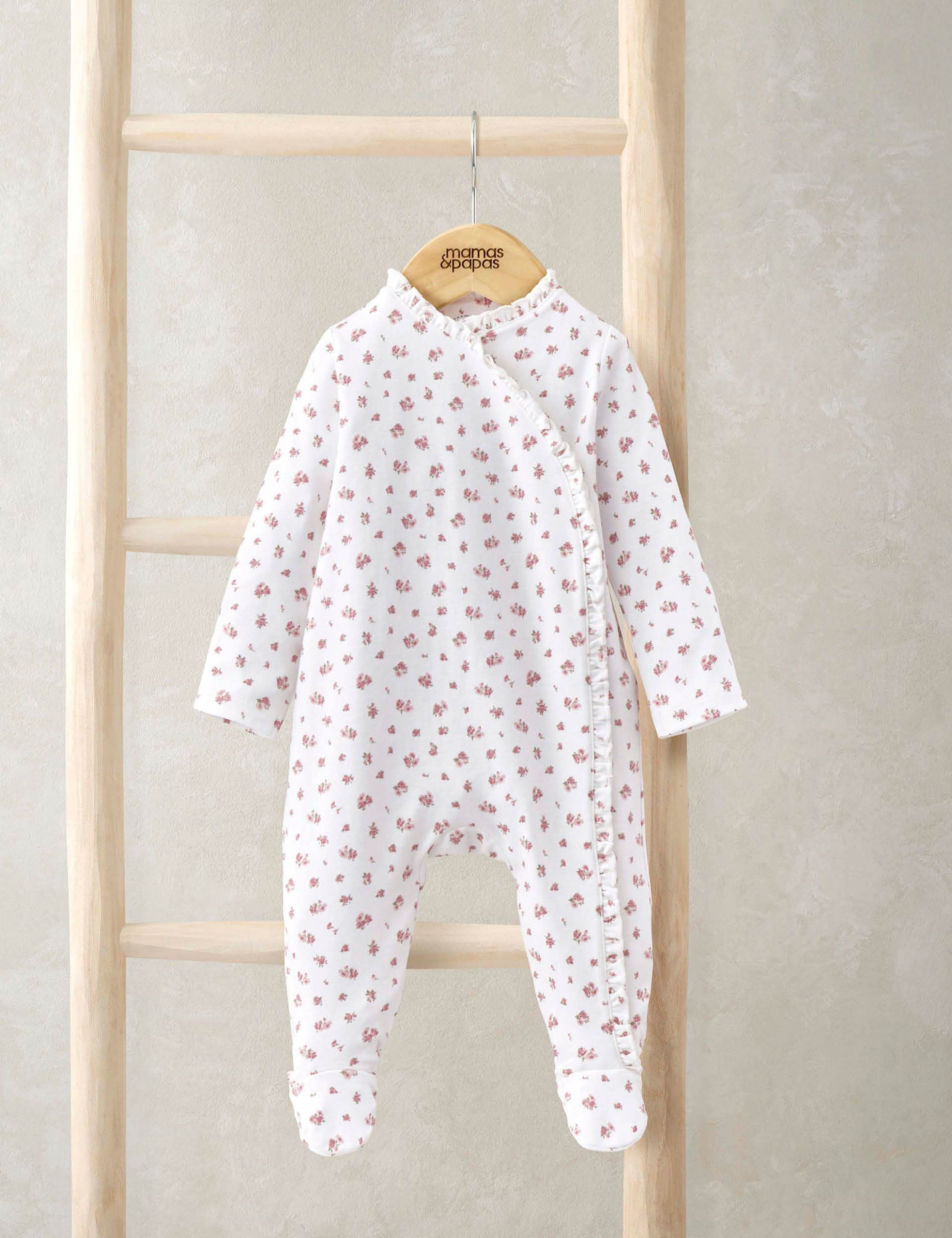 Pure Cotton Ditsy Floral All in One (0-12 Mths)