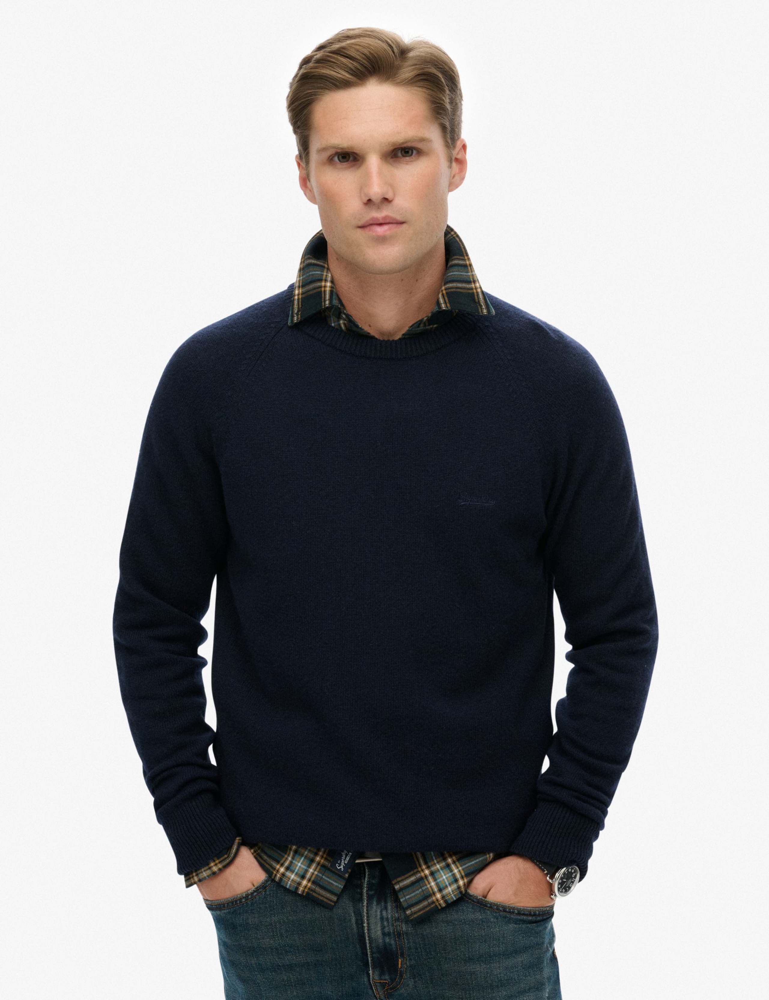 Wool Blend Crew Neck Jumper