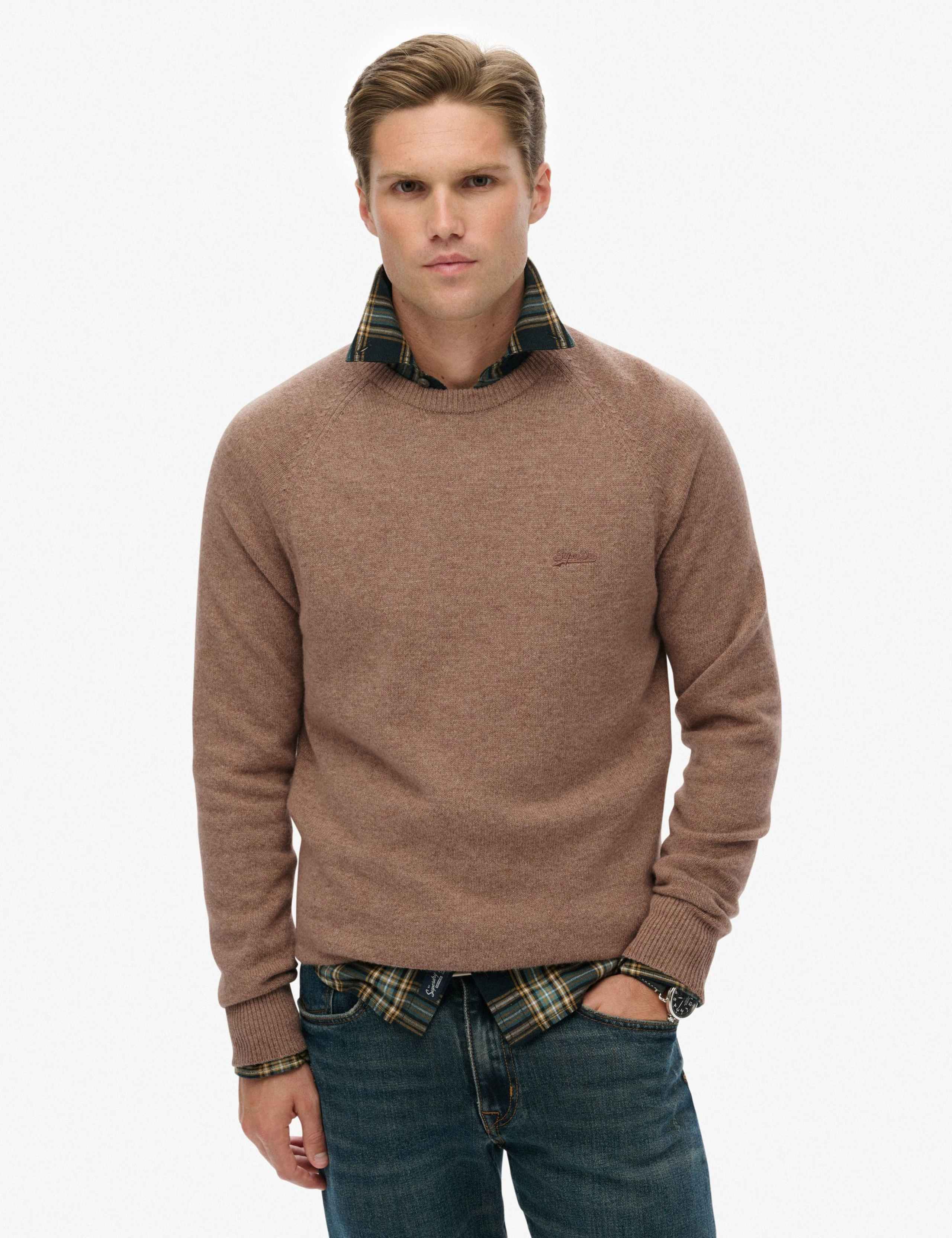 Wool Blend Crew Neck Jumper