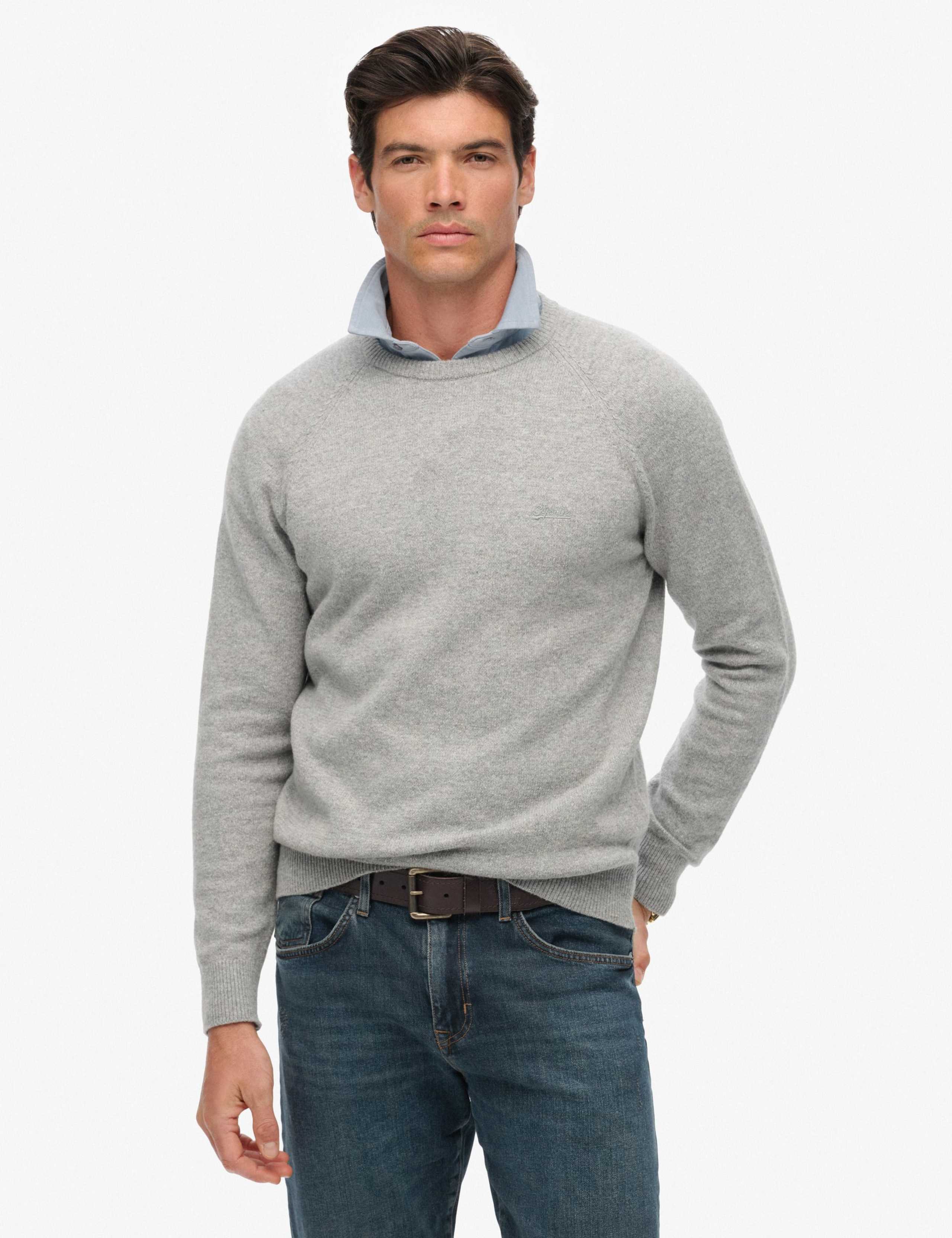 Wool Blend Crew Neck Jumper