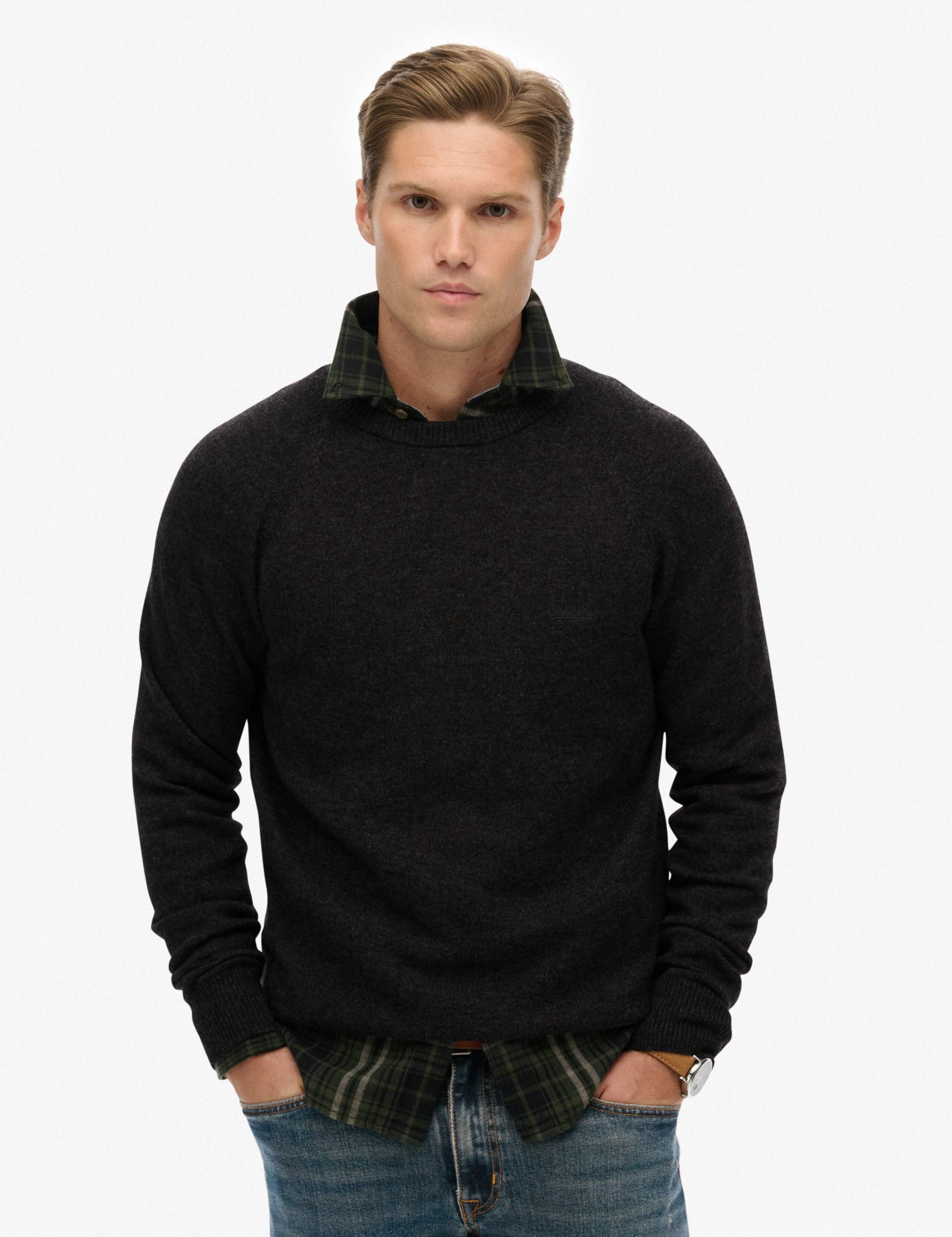 Wool Blend Crew Neck Jumper