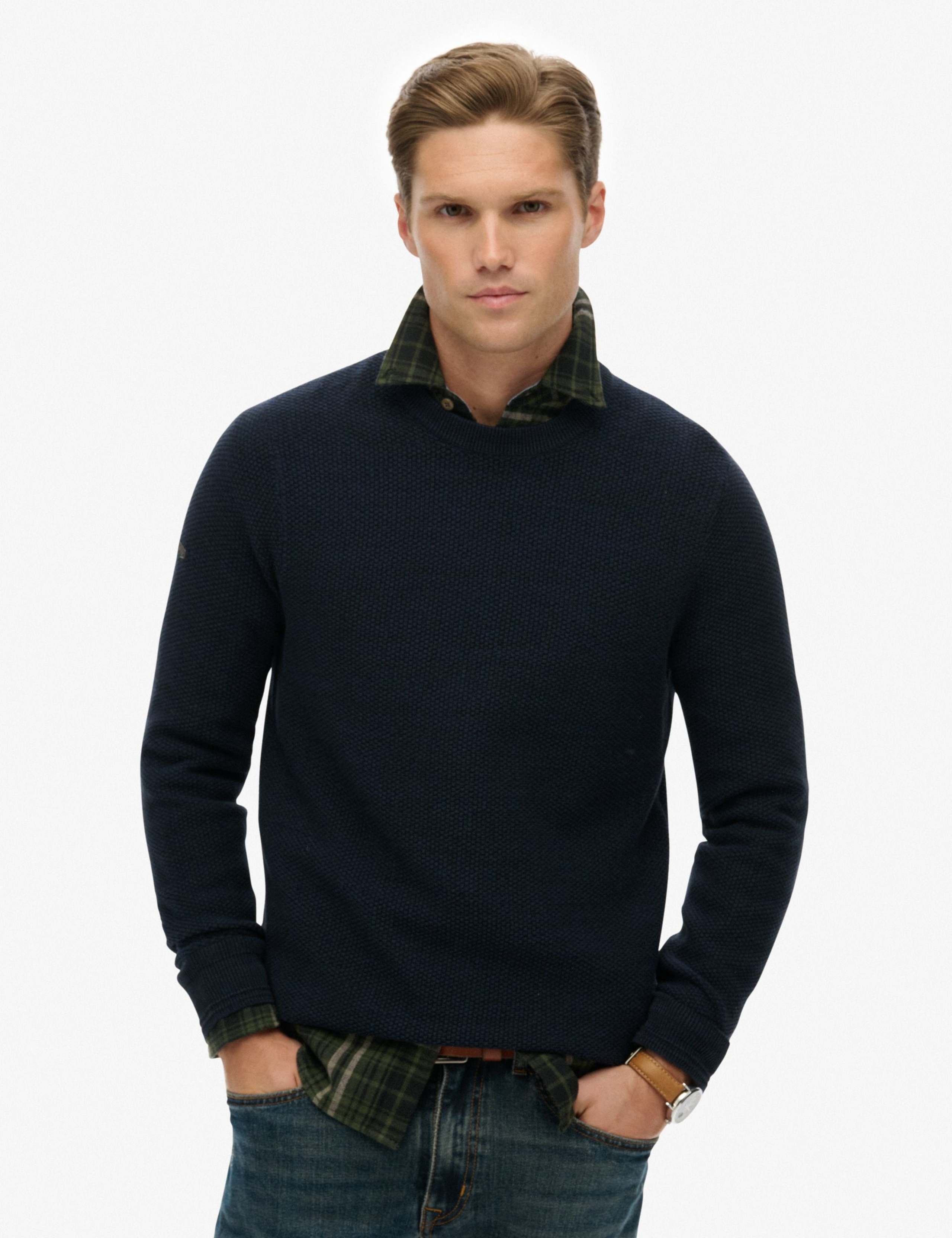 Pure Cotton Textured Jumper