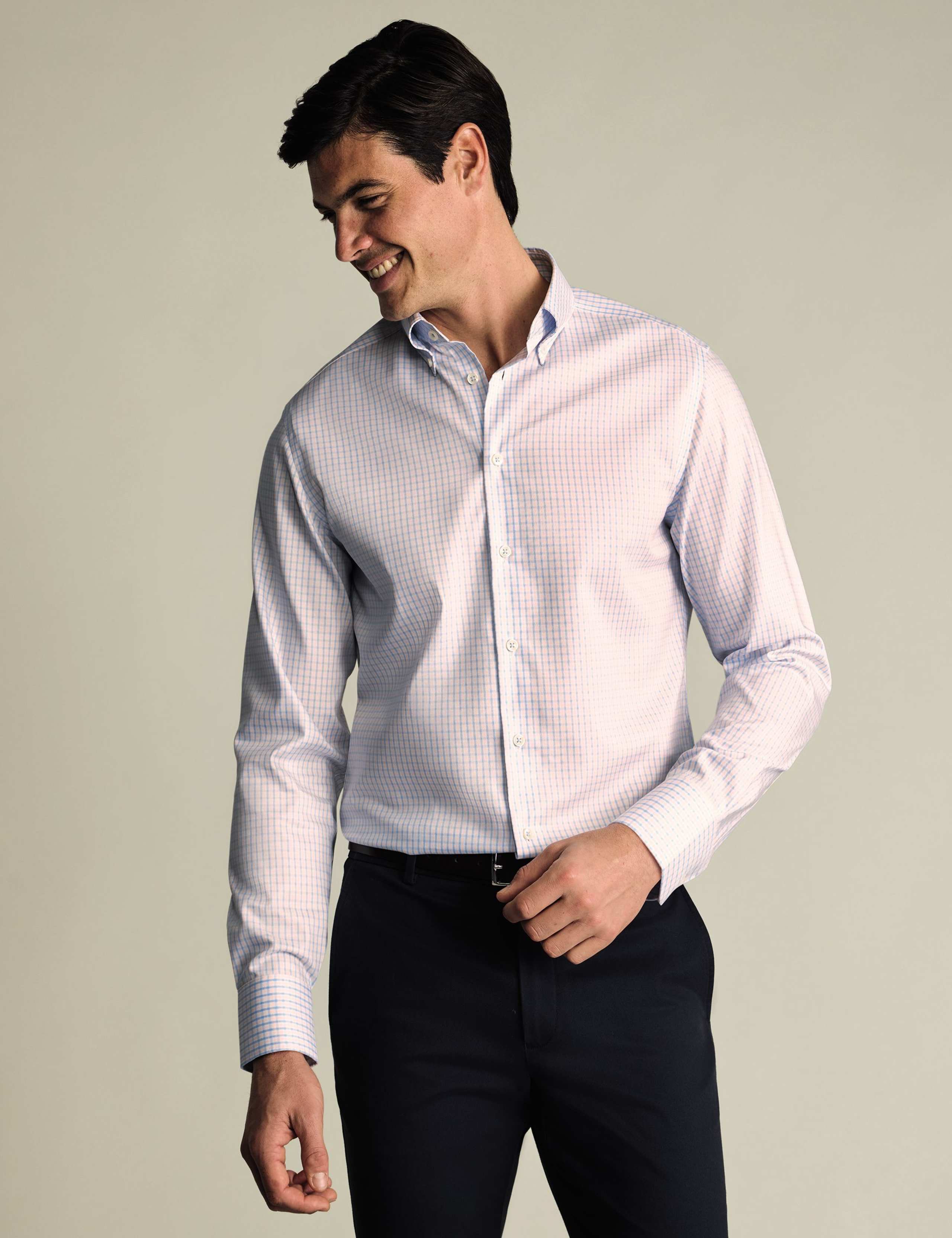 Slim Fit Non Iron Pure Cotton Check Shirt