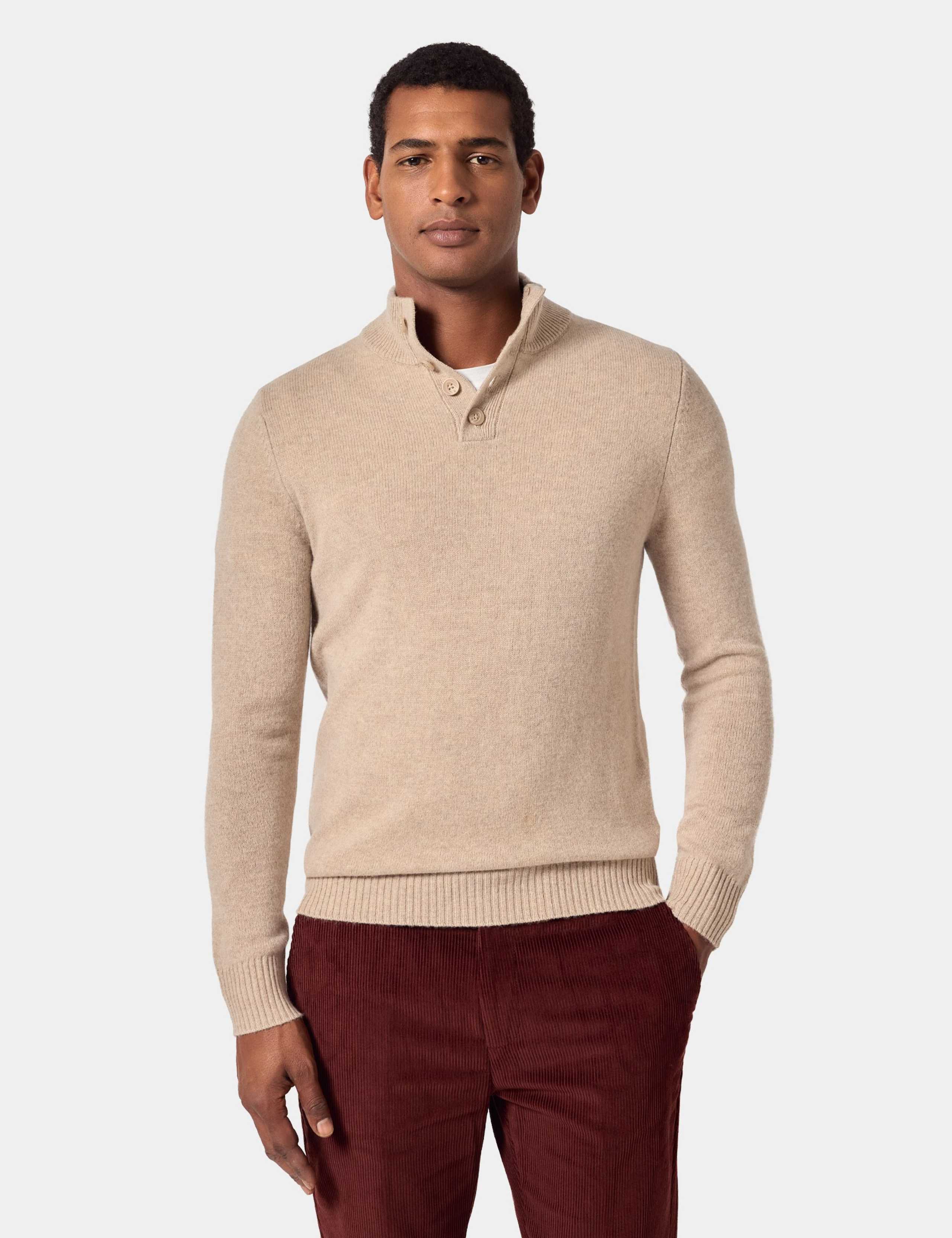 Pure Lambswool Funnel Neck Jumper