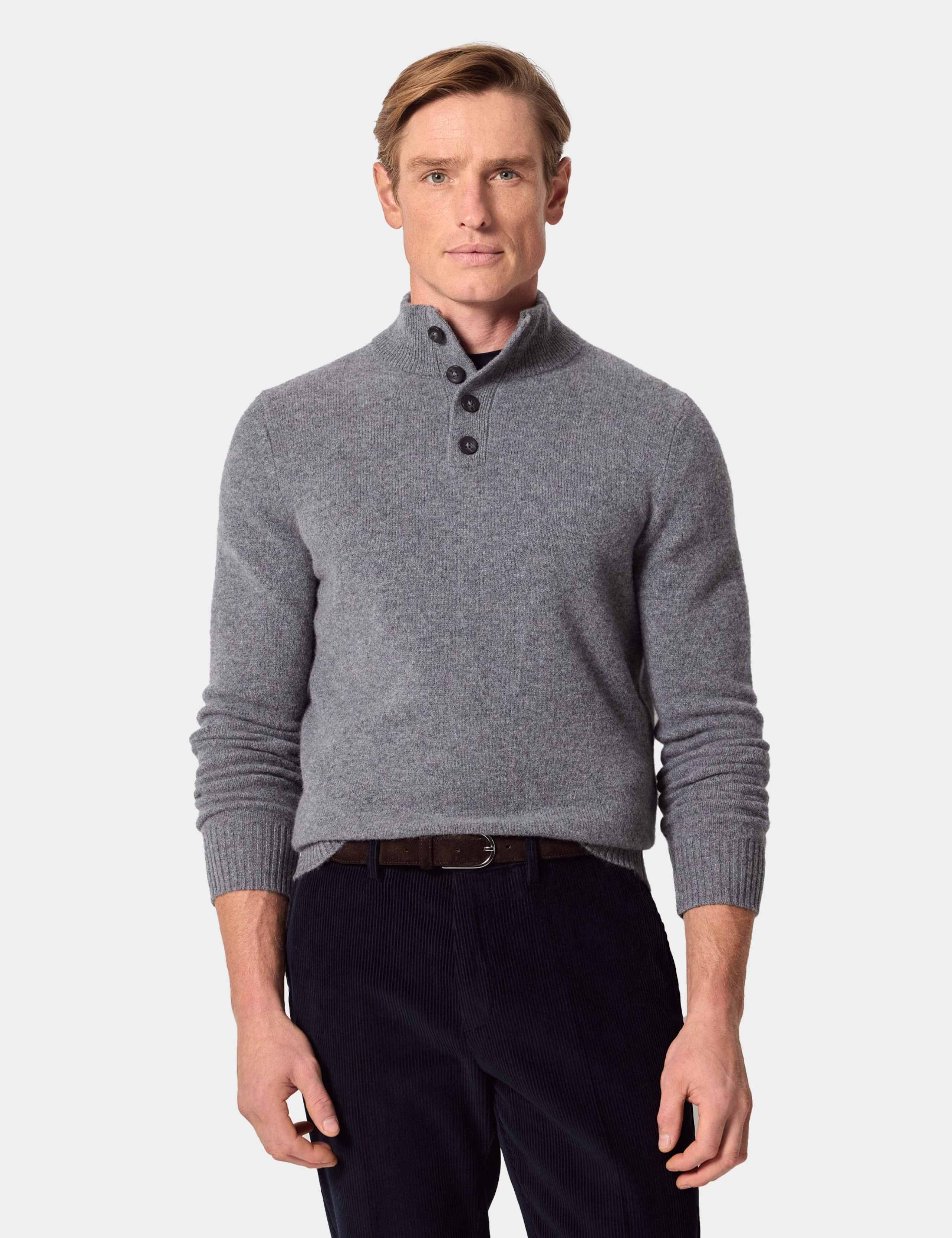 Pure Lambswool Funnel Neck Jumper