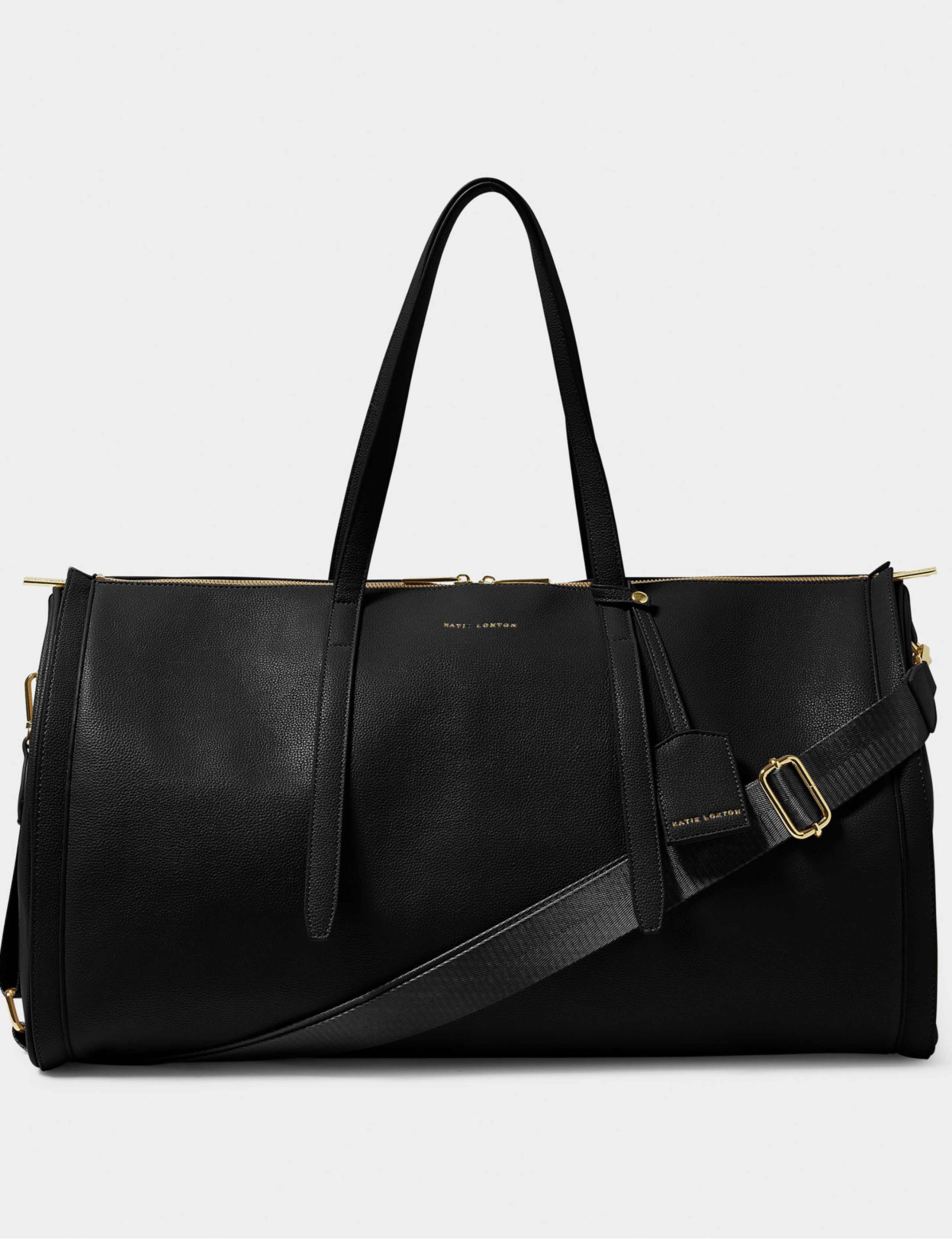 Faux Leather Fold Out Garment Weekend Bag
