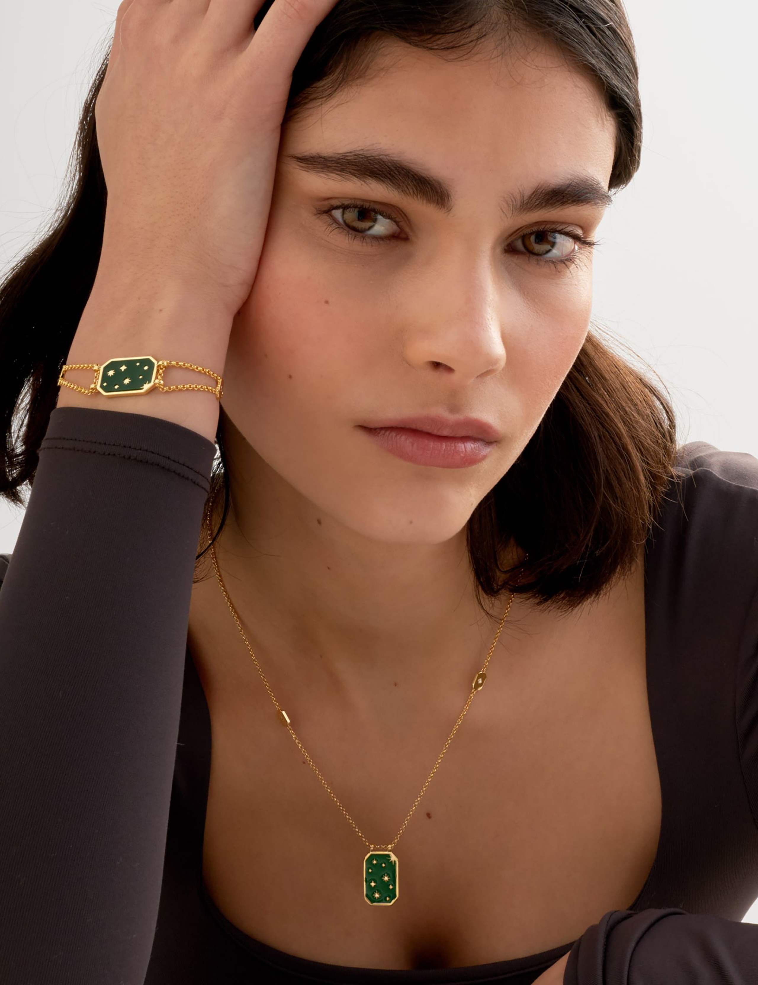 Gold Coated Night Sky Waterproof Necklace