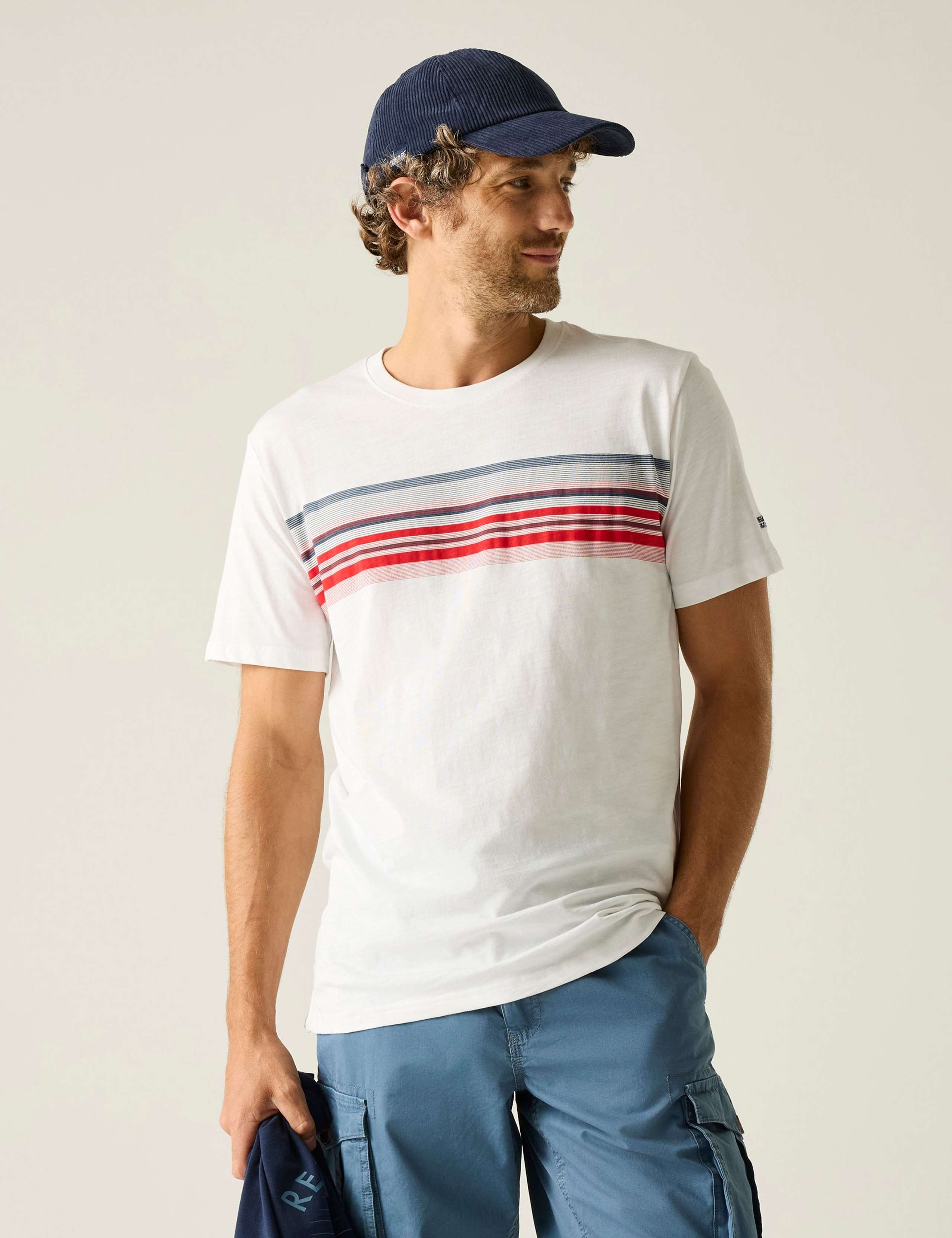 Rendro Pure Cotton Striped T-Shirt