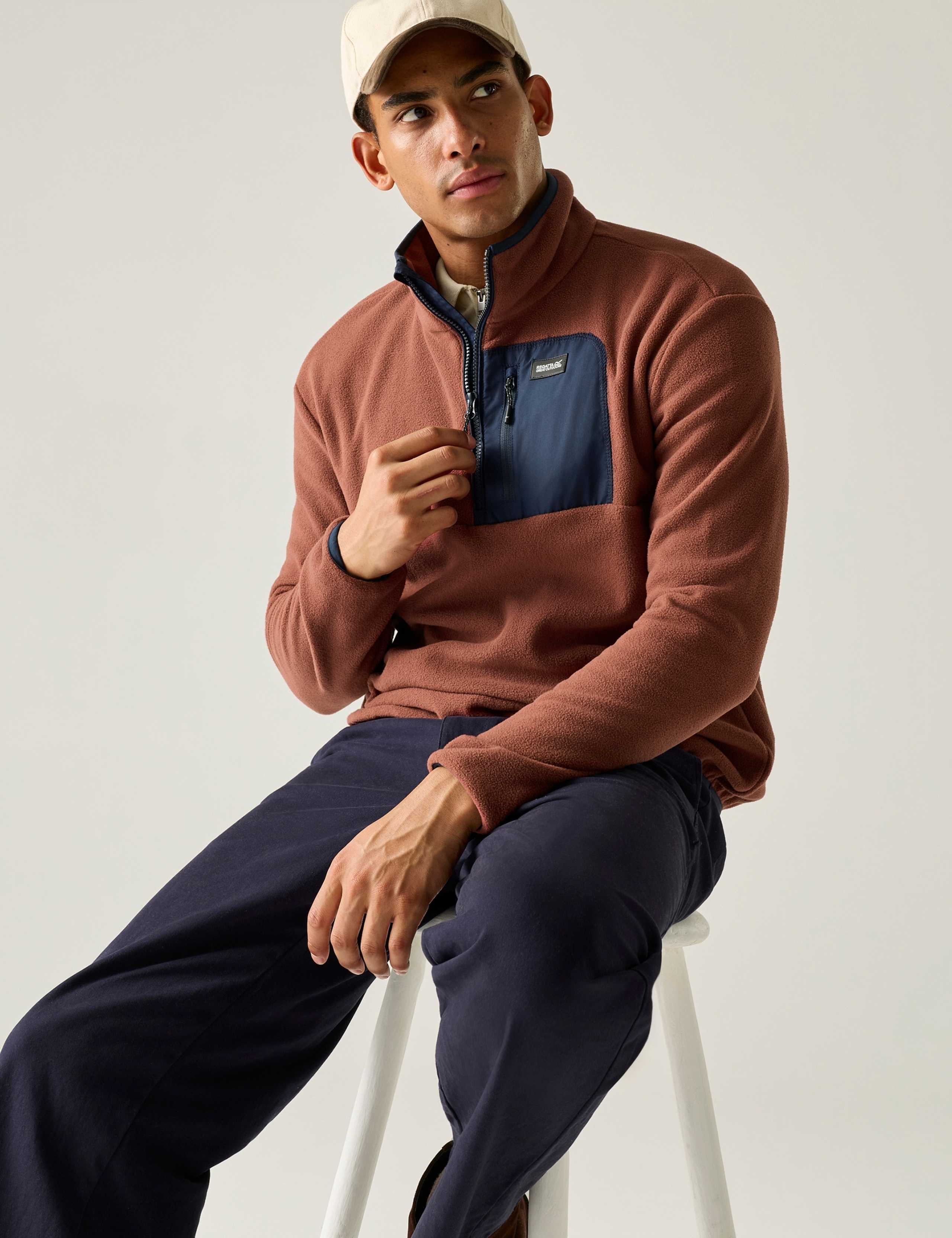Frankie Funnel Neck Half Zip Fleece