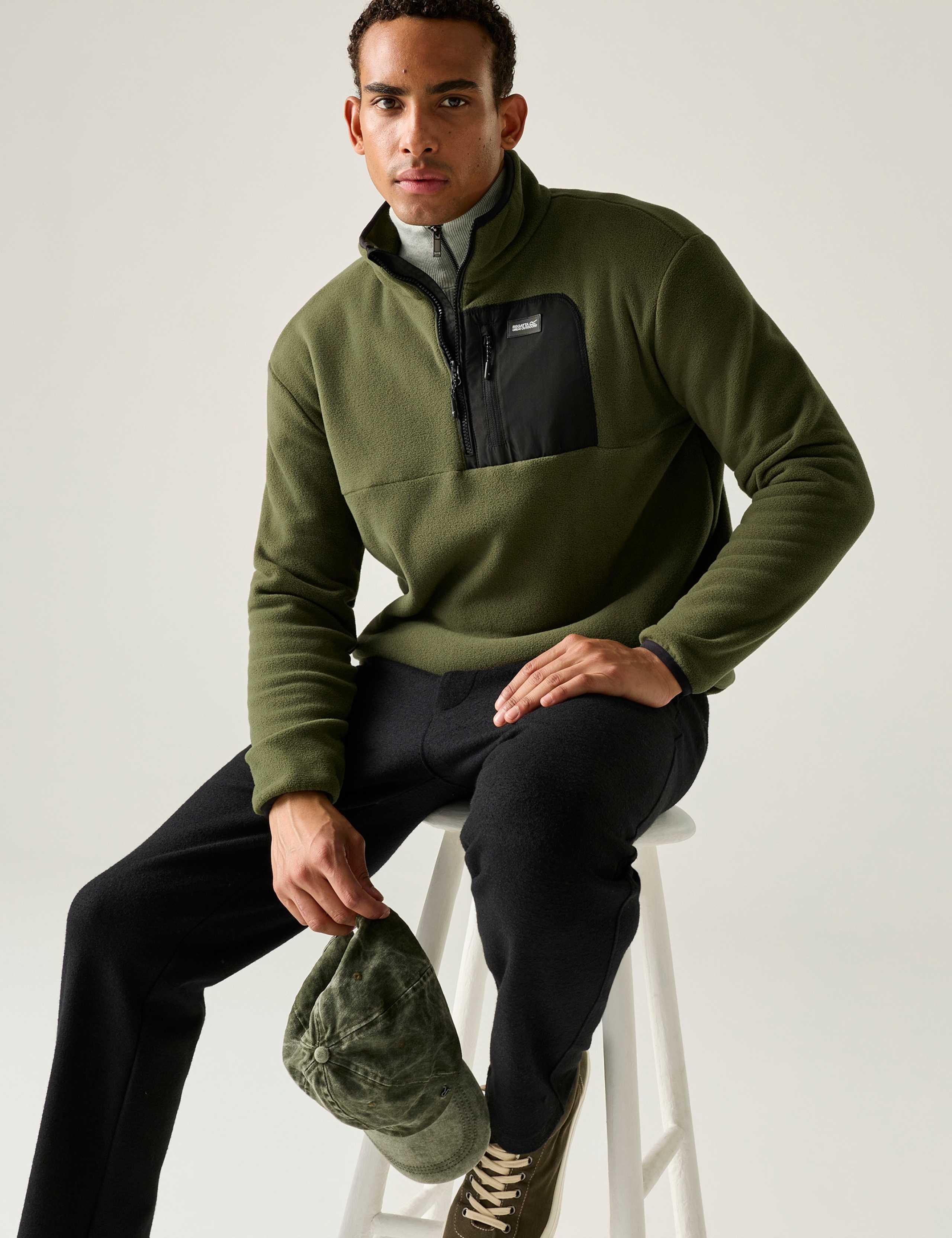 Frankie Funnel Neck Half Zip Fleece