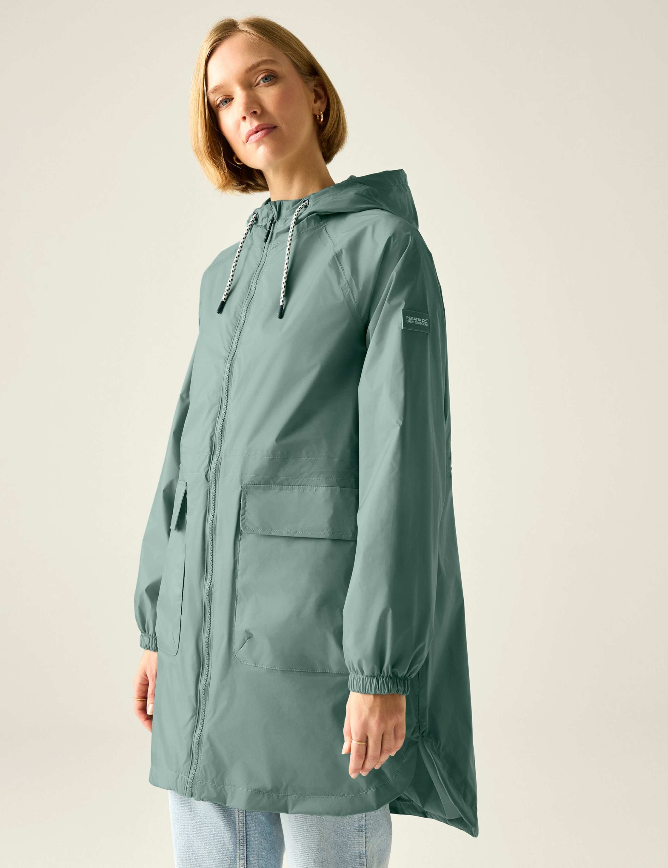 Brindle Printed Packaway Rain Jacket