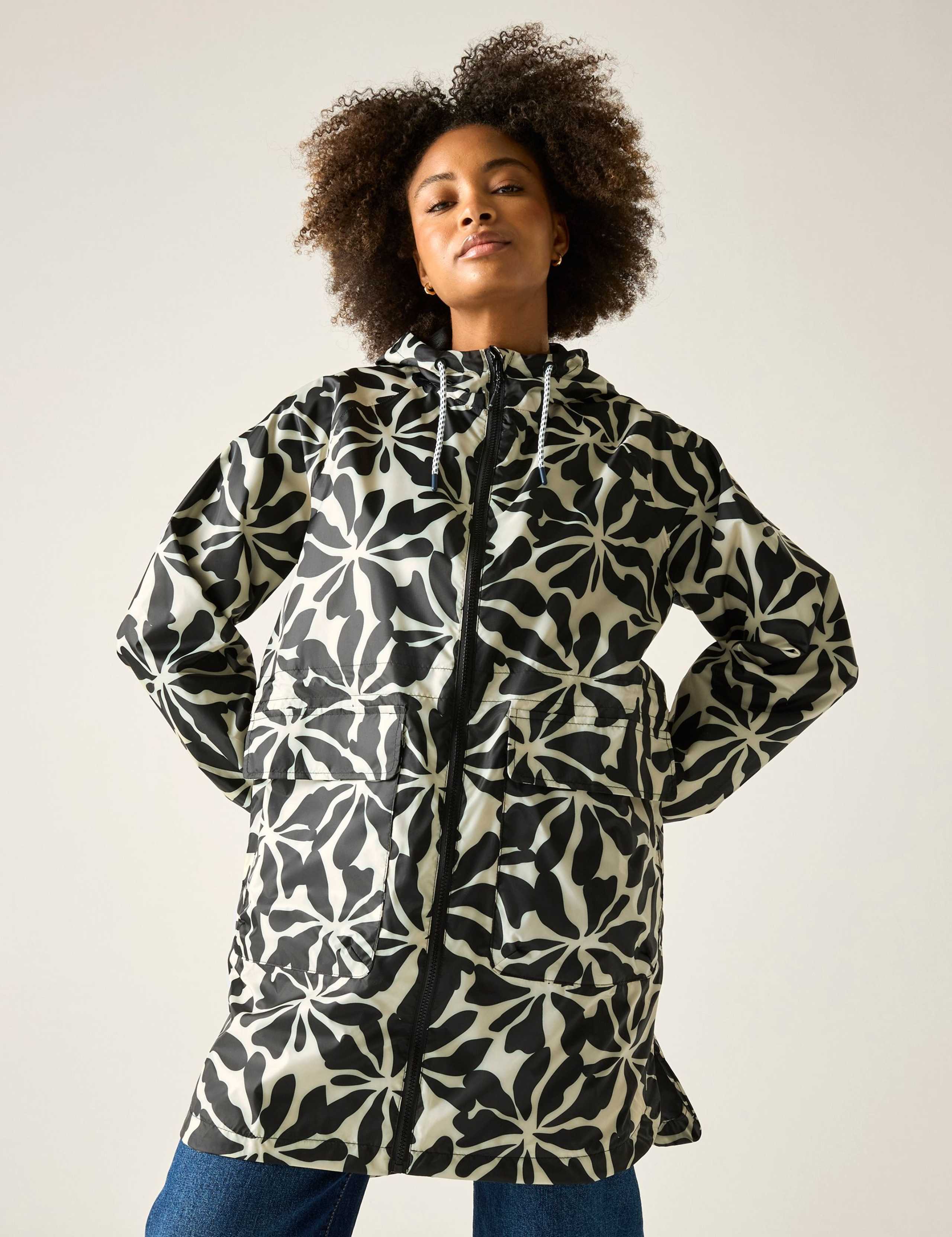 Brindle Printed Packaway Rain Jacket