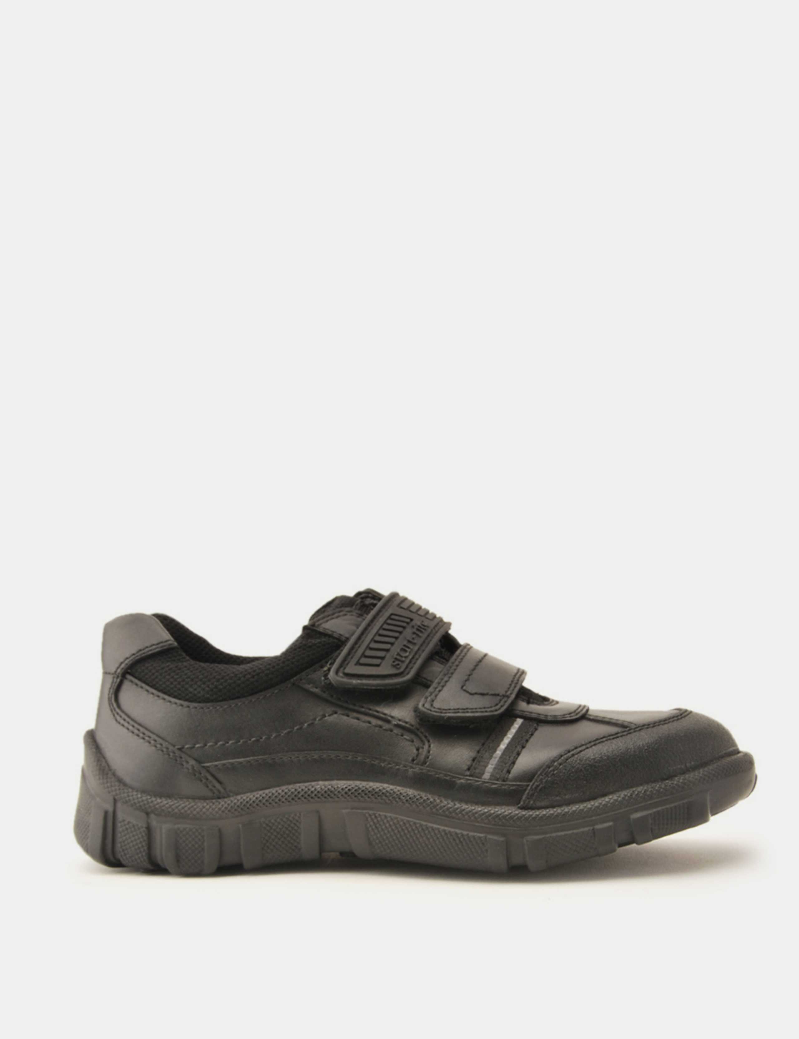 Kids' Leather Riptape School Shoes (9 Small - 3½ Large)
