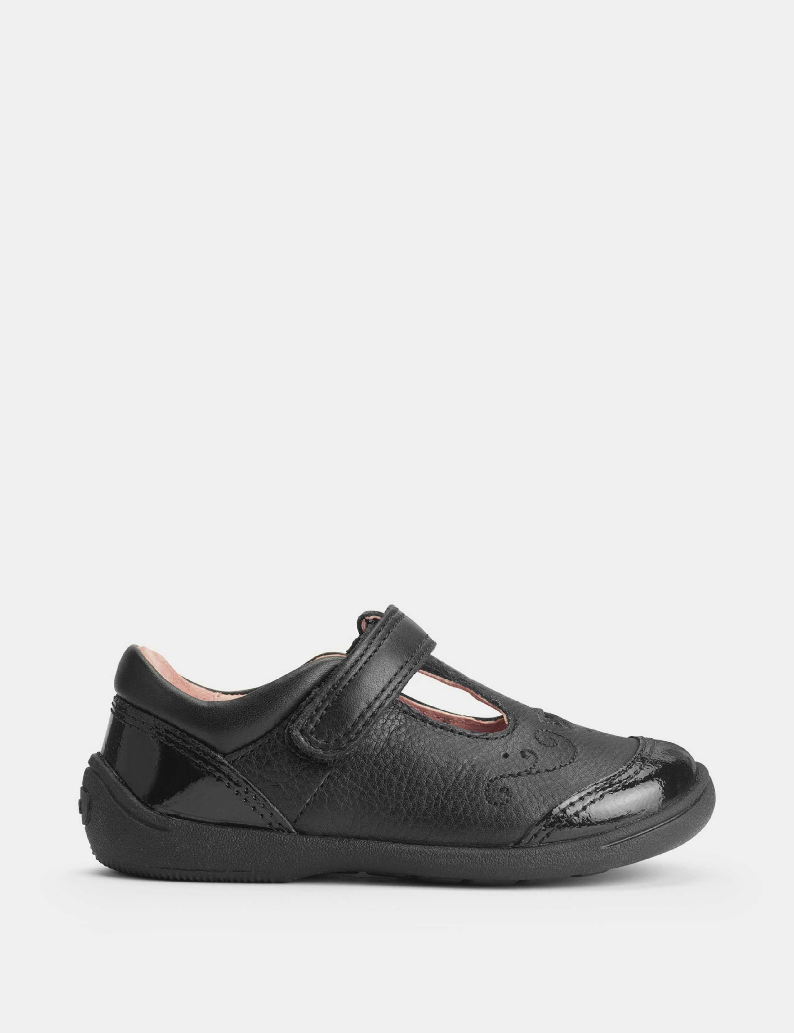 Kids' Leather Riptape School Shoes (6 Small-10½ Small)