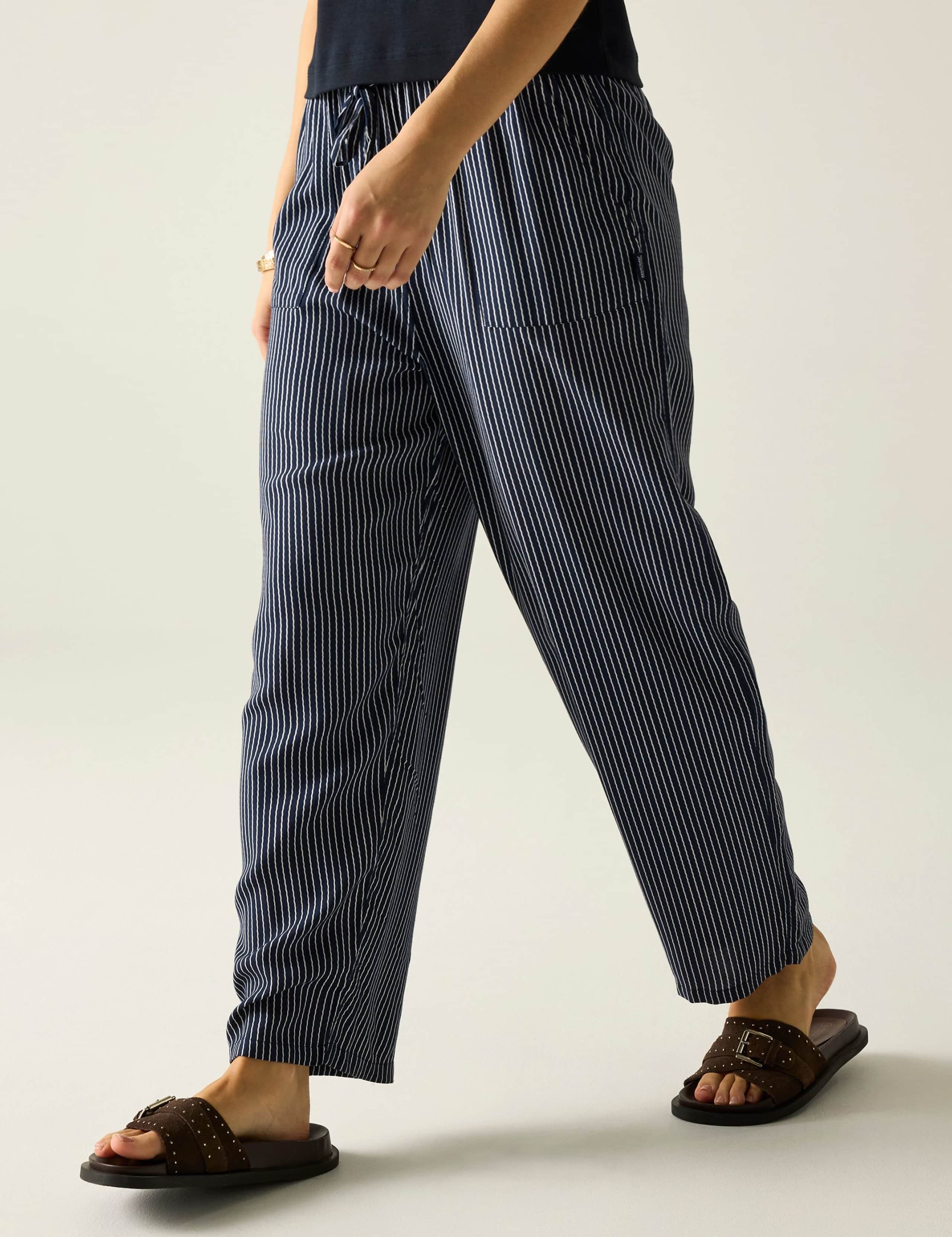 Elbrie Striped Straight Leg Trousers
