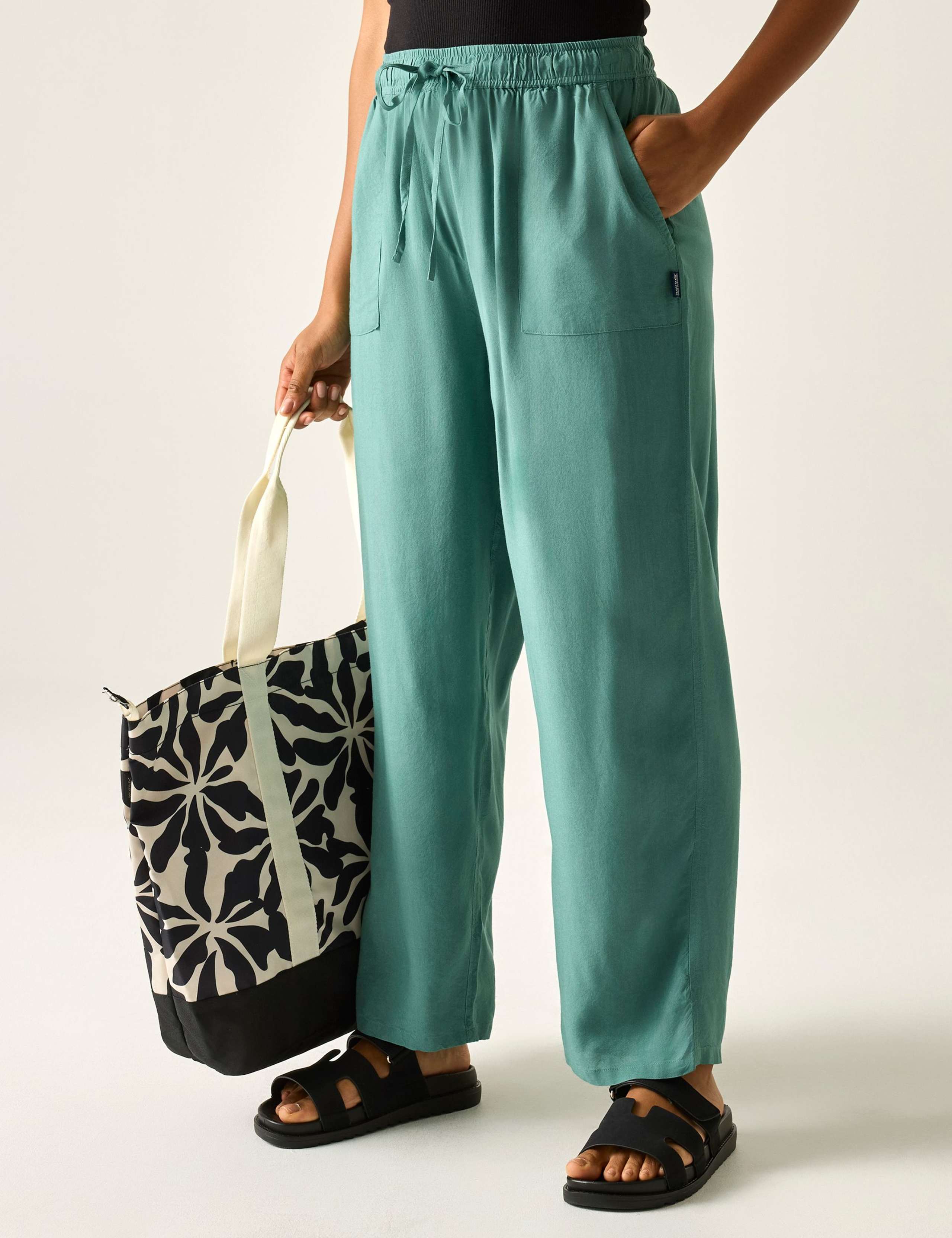 Elbrie Drawstring Straight Leg Trousers