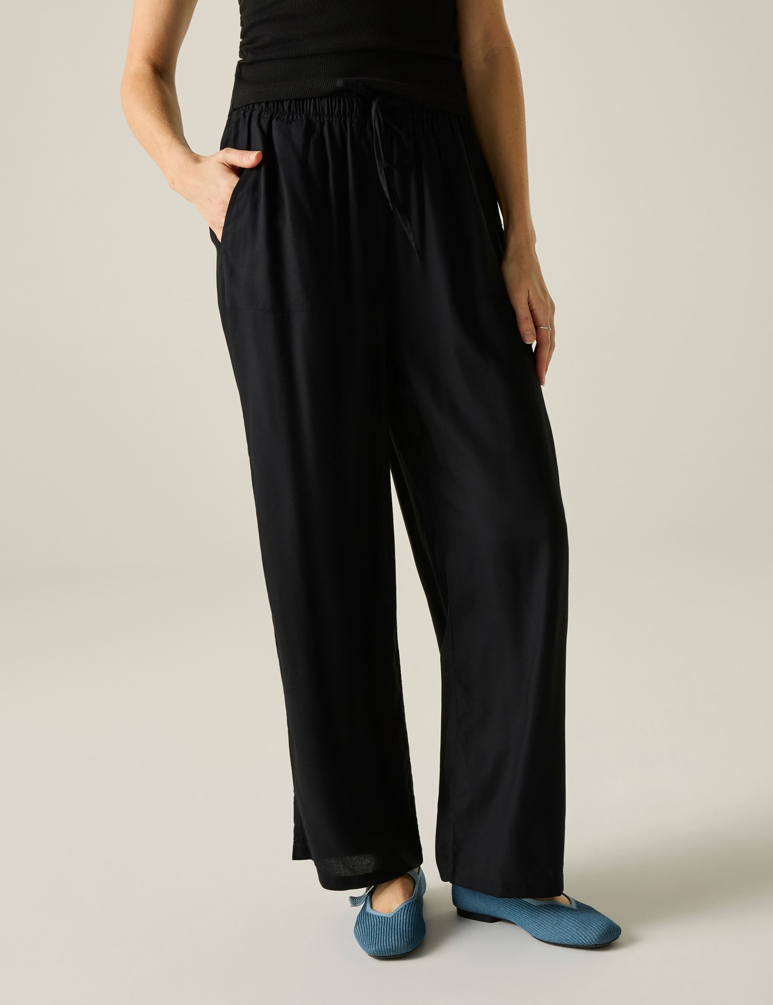 Elbrie Drawstring Straight Leg Trousers