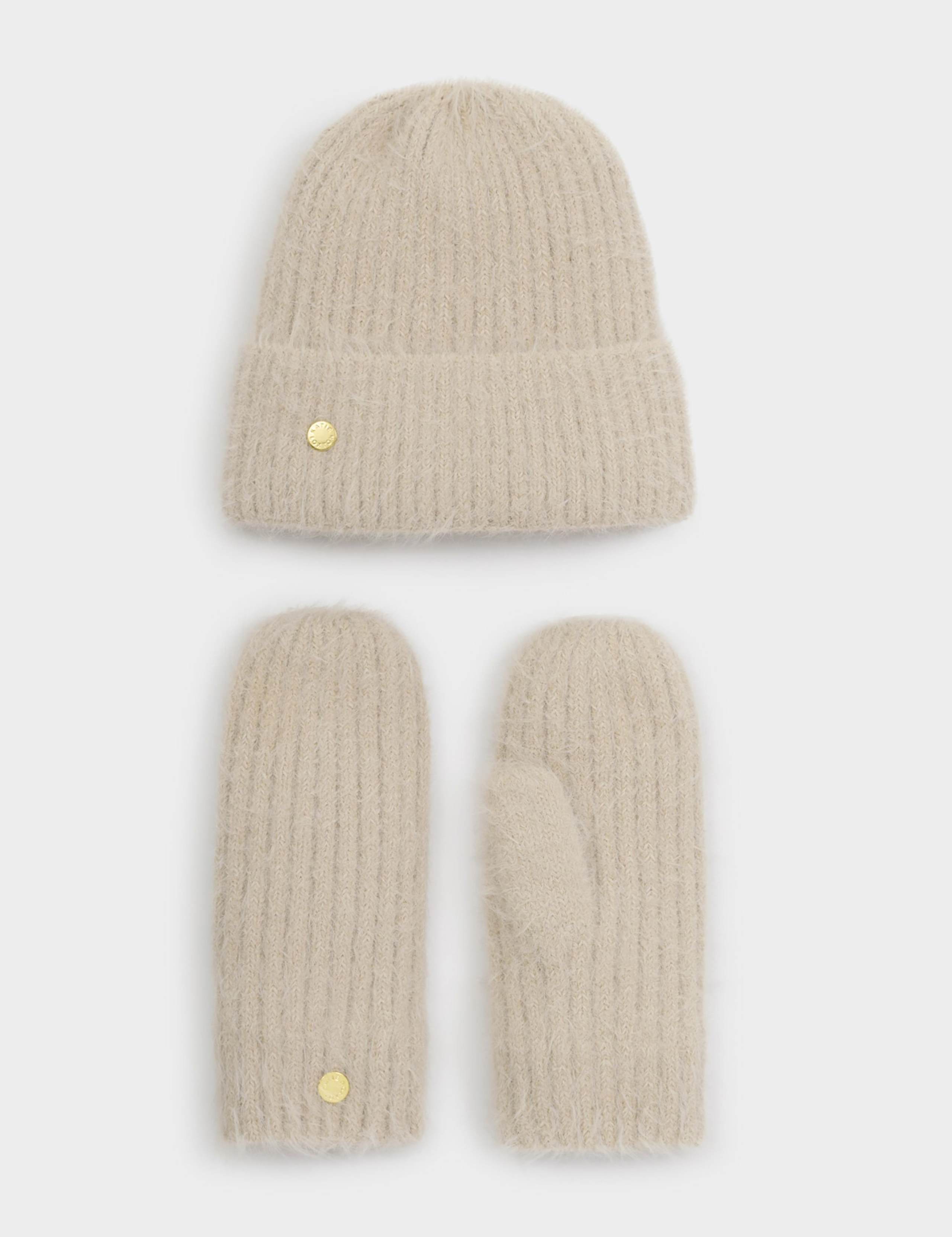 Knitted Hat & Gloves Gift Set
